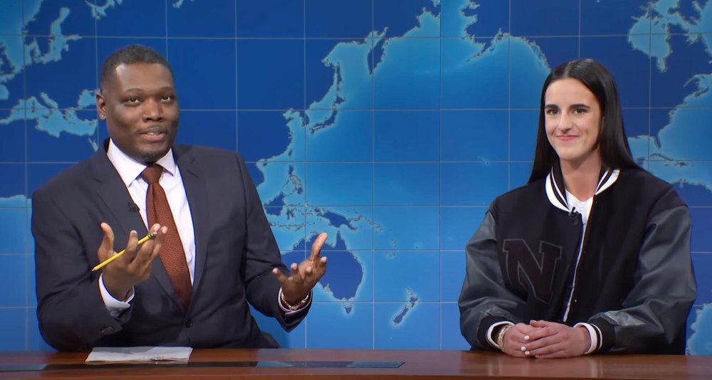 Caitlin Clark Roasts Michael Che for Making Lots of Jokes About Womens Sports During SNL Cameo