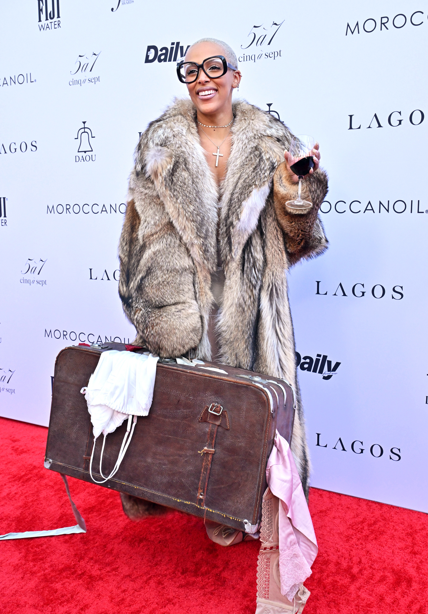 Doja Cat and Suitcase at Daily Front Row Awards