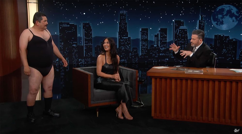 Jimmy Kimmel Sidekick Guillermo Models Skims for Kim Kardashian 3