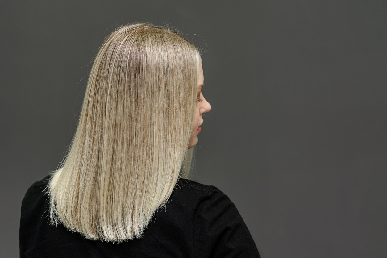 bleach blonde hair with toner