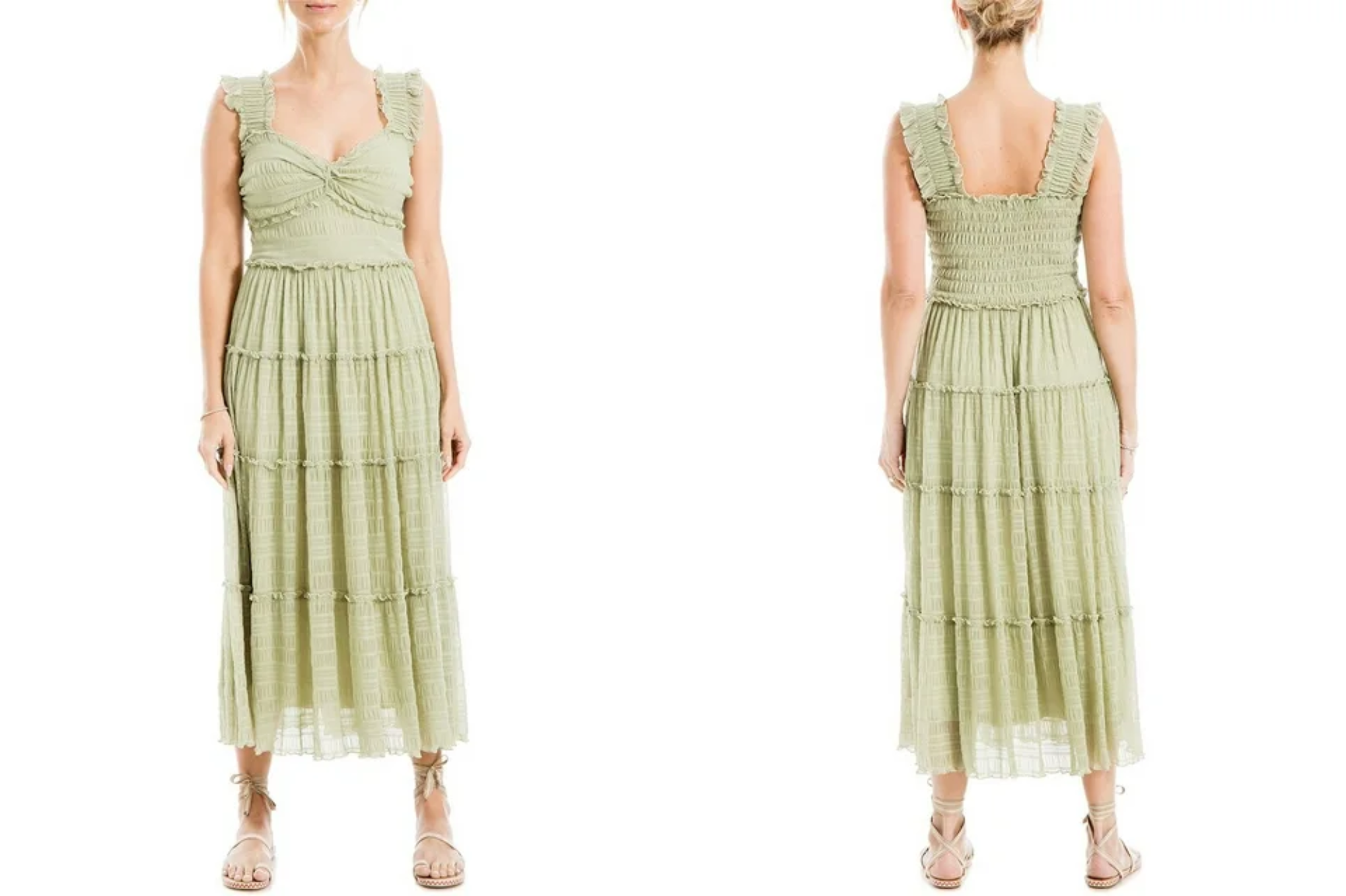 Max Studio Mesh Midi Dress