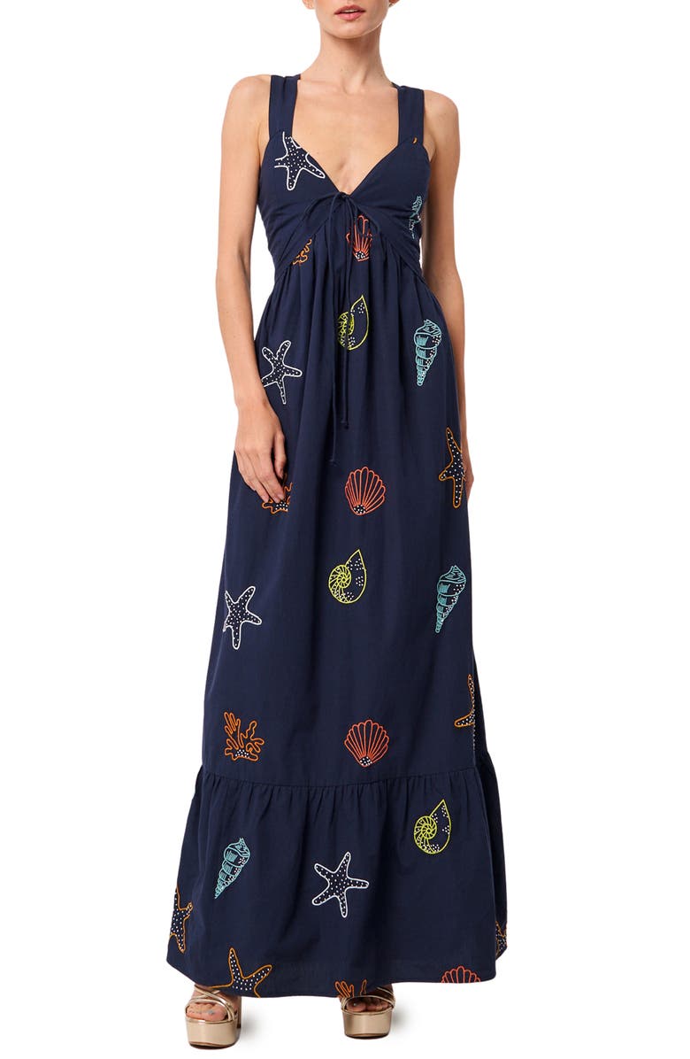 sea creatures maxi dress