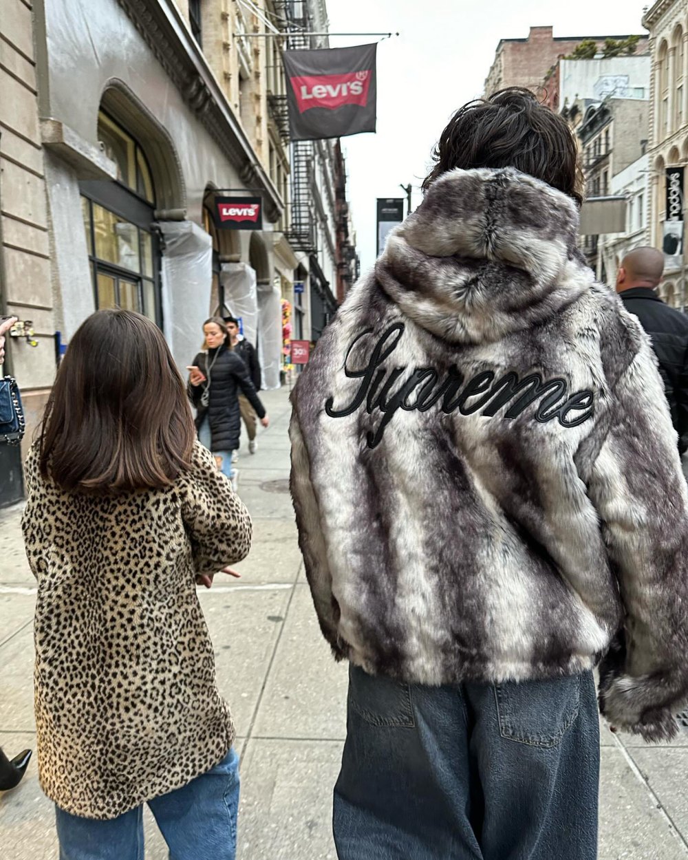 Mason and Penelope Disick Twin in Fur Coats