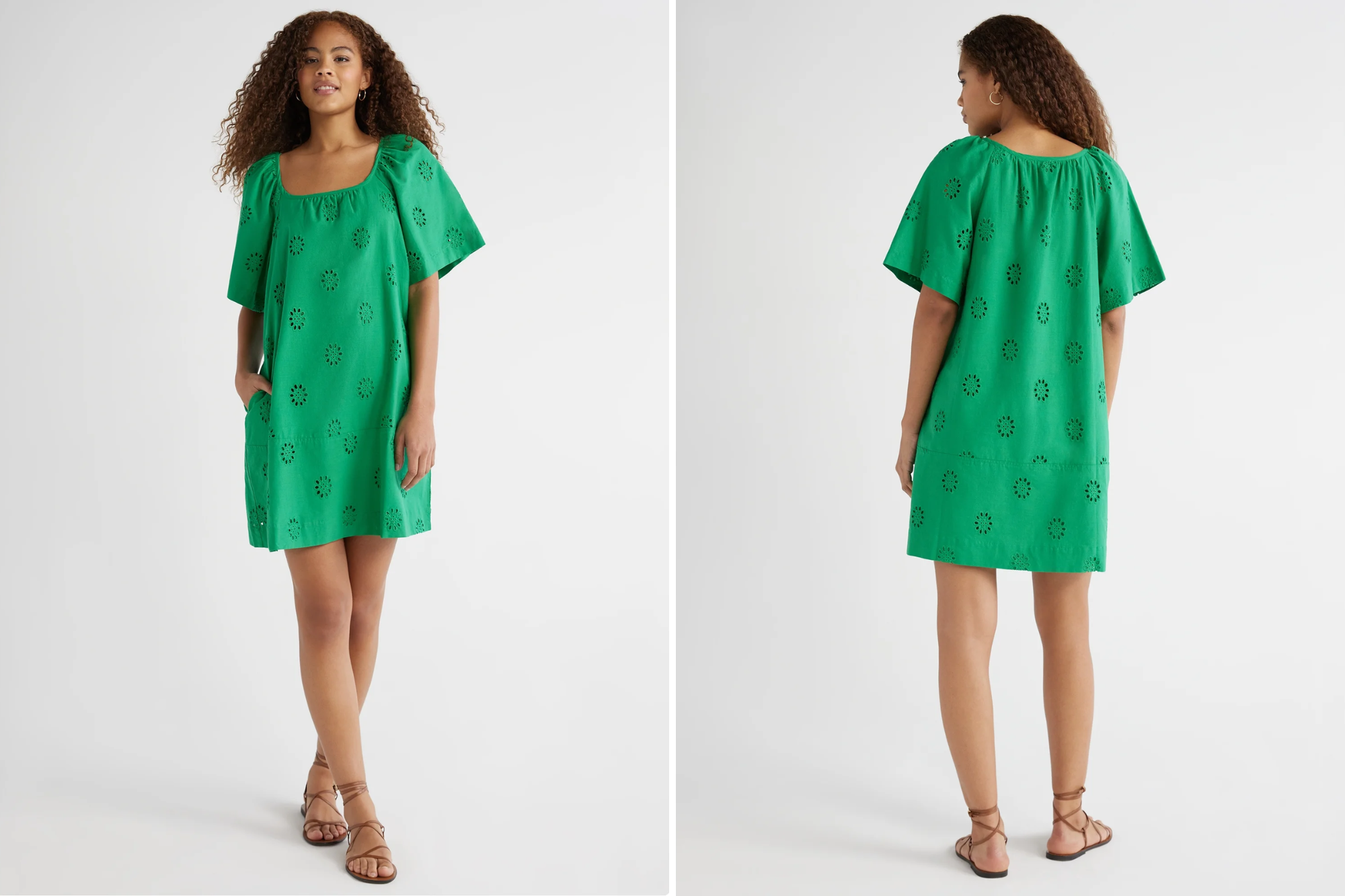 Free Assembly Square Neck Mini Dress