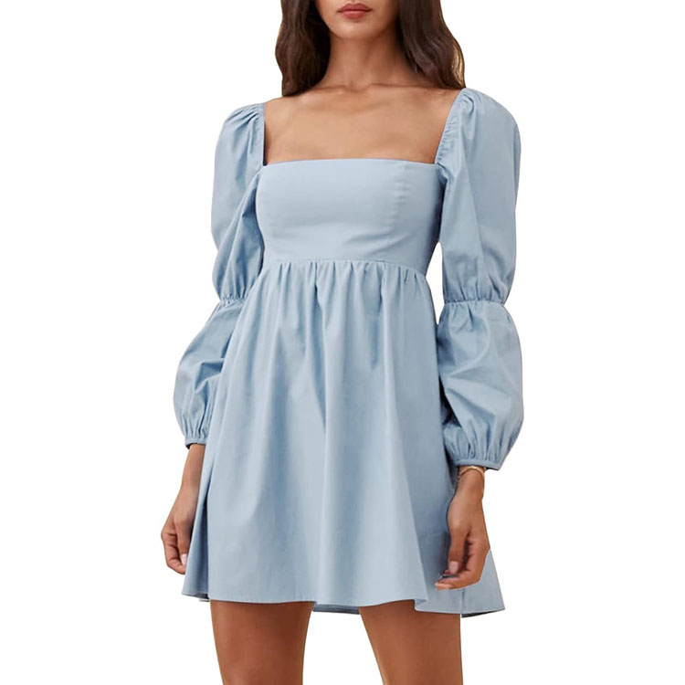 long-sleeve mini dress