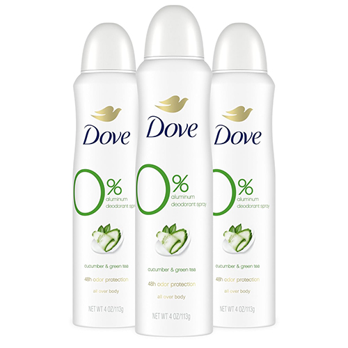 Dove 0% Aluminum Deodorant Spray Cucumber & Green Tea