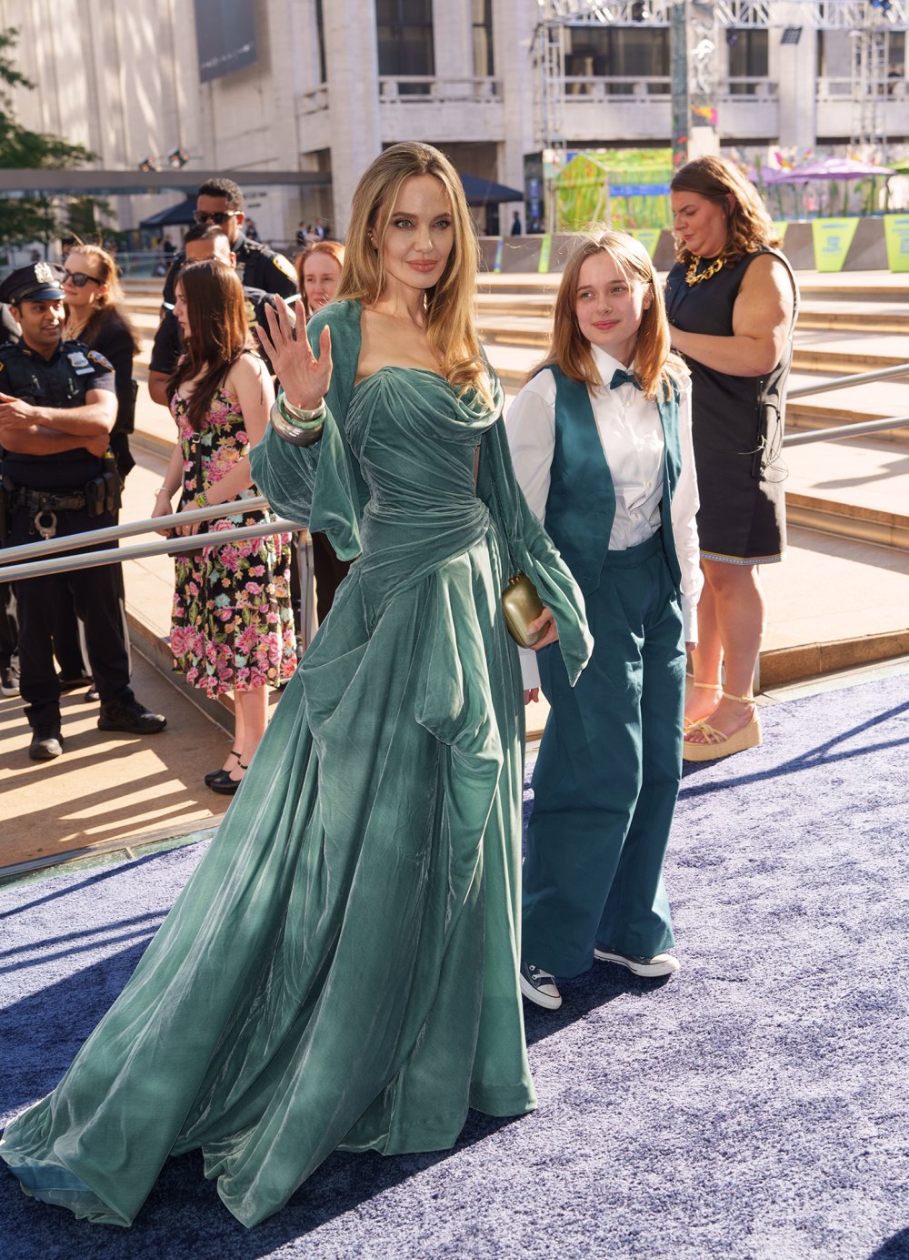 Angelina Jolie and daughter Vivienne attend the 2024 Tonys