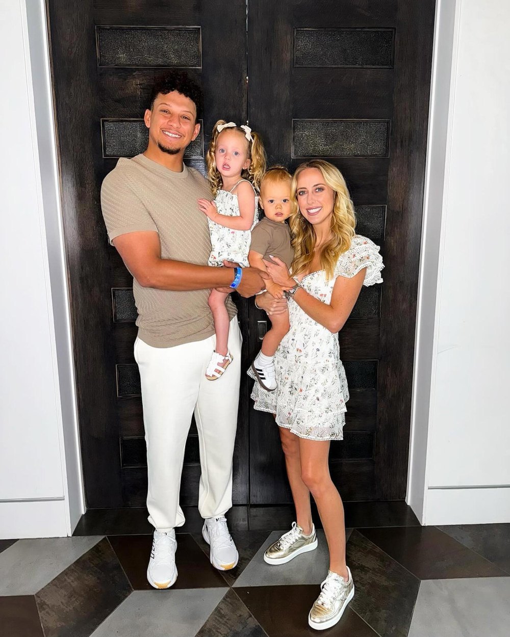 Brittany Mahomes and Daughter Sterling Match in Neon Swimsuits on Vacation