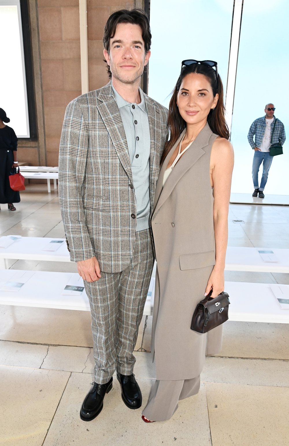 John Mulaney and Olivia Munn at Hermes fashion show