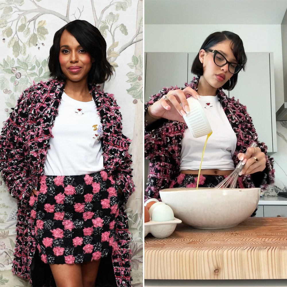 Kerry Washington Wears the Same Head-to-Toe Chanel Outfit Nara Smith Wore to Make Pancakes From Scratch