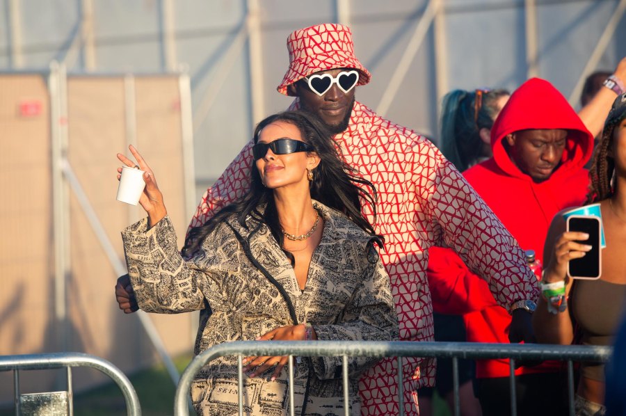 Glastonbury Festival 2024 Stormzy and Maya Jama