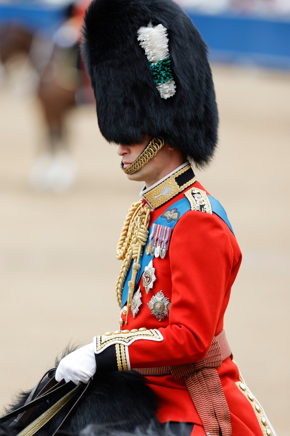 William, Prince of Wales during Trooping the Colour at Horse Guards Parade