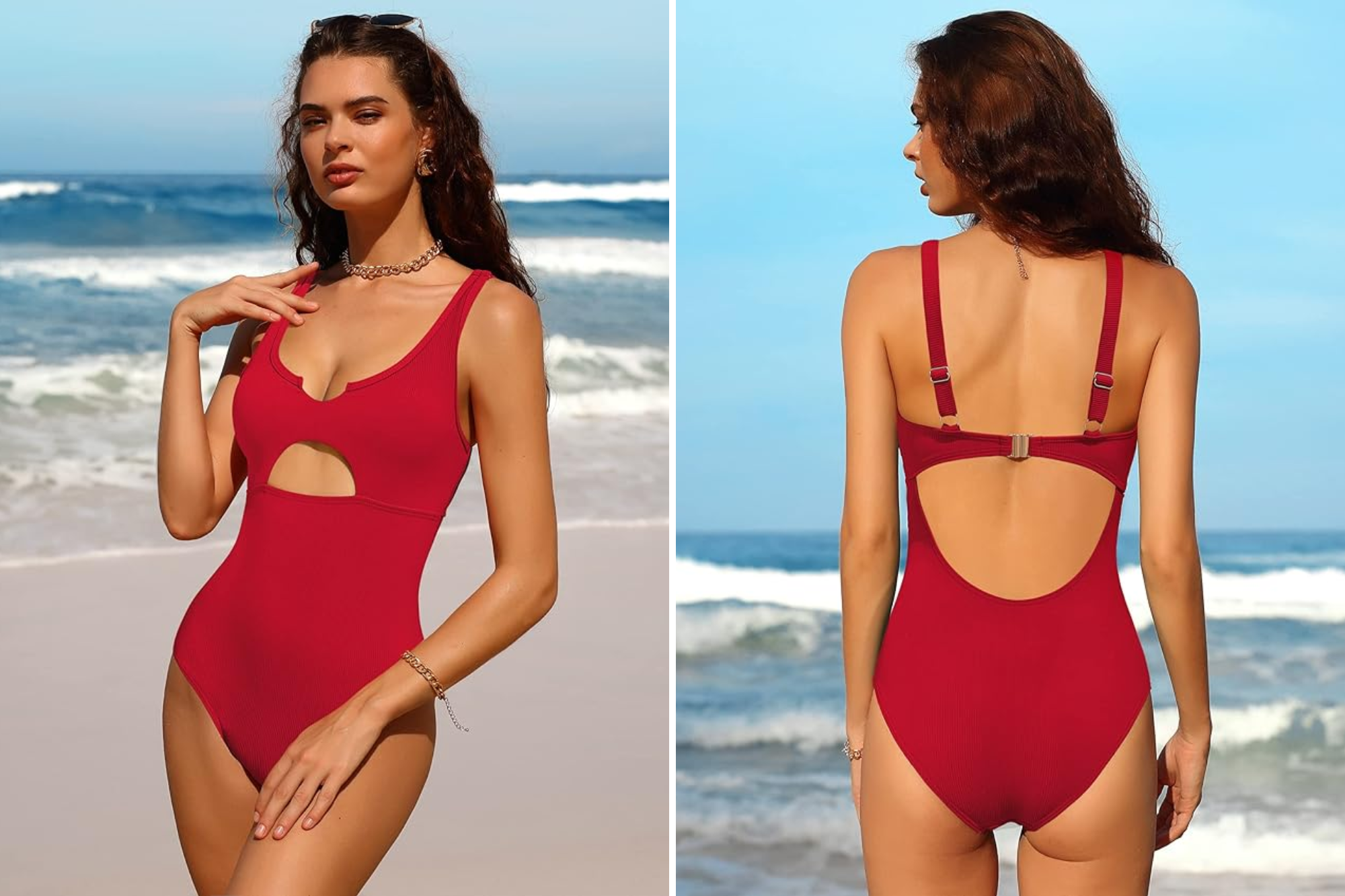 Charmo Ribbed One Piece Swimsuit