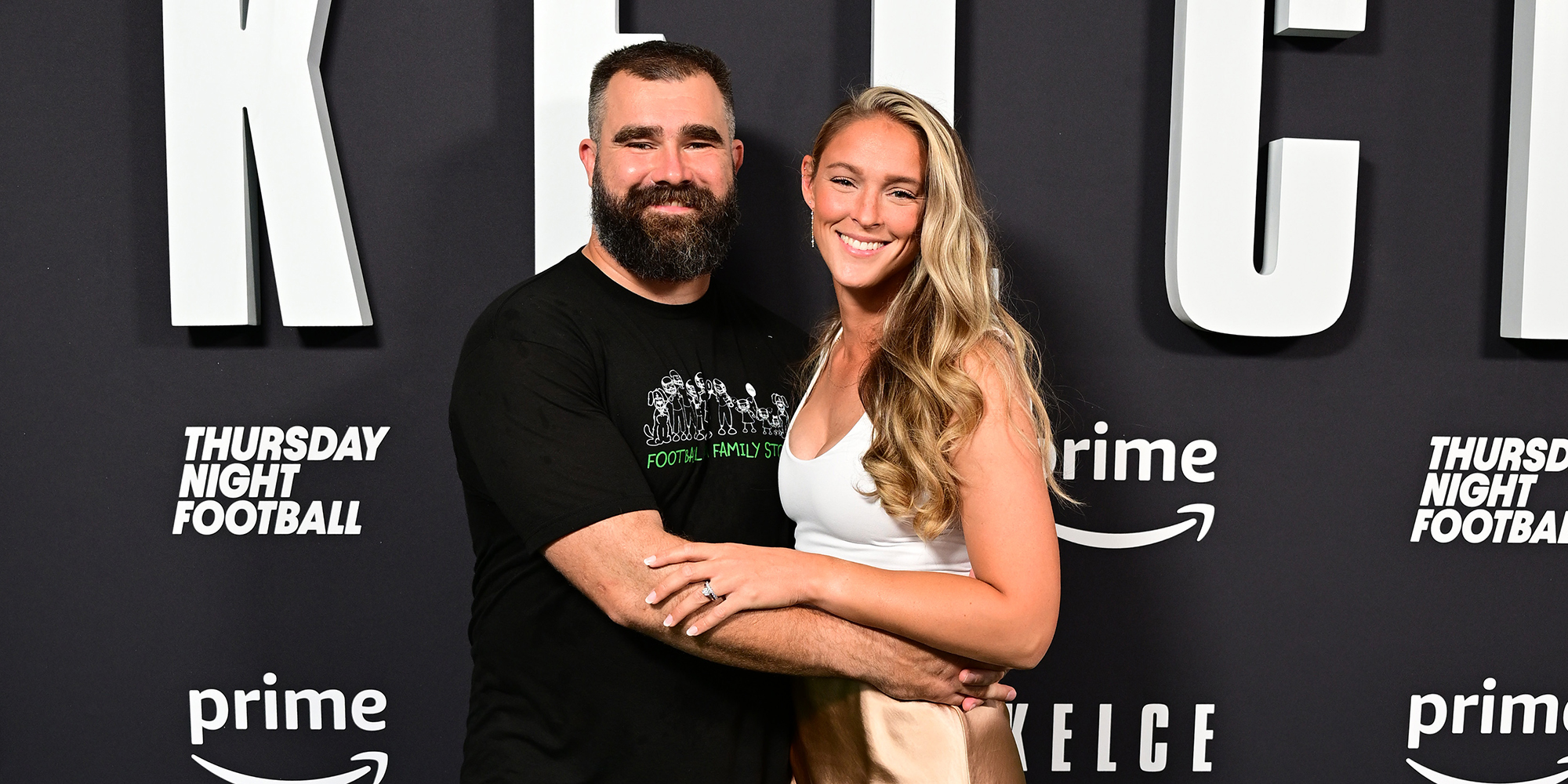 Jason Kelce and Kylie Kelce.
