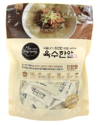 HaeTongryeong Freeze-dried, Deep Taste Coin Stock 100g(4g x 25pcs, 0.22lb, 3.52oz), Korean Broth, Soup base, 육수한알, 진한맛