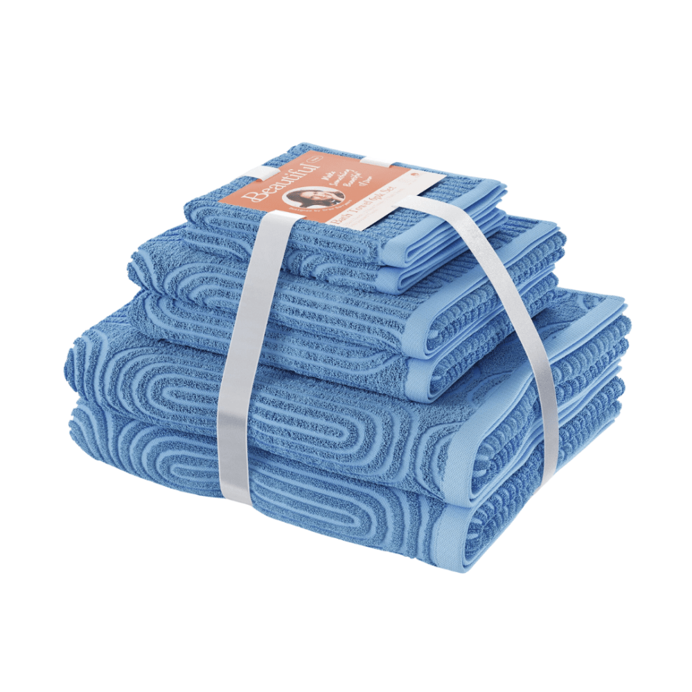 Beautiful by Drew Barrymore Textured 6-Pack Towel Set 