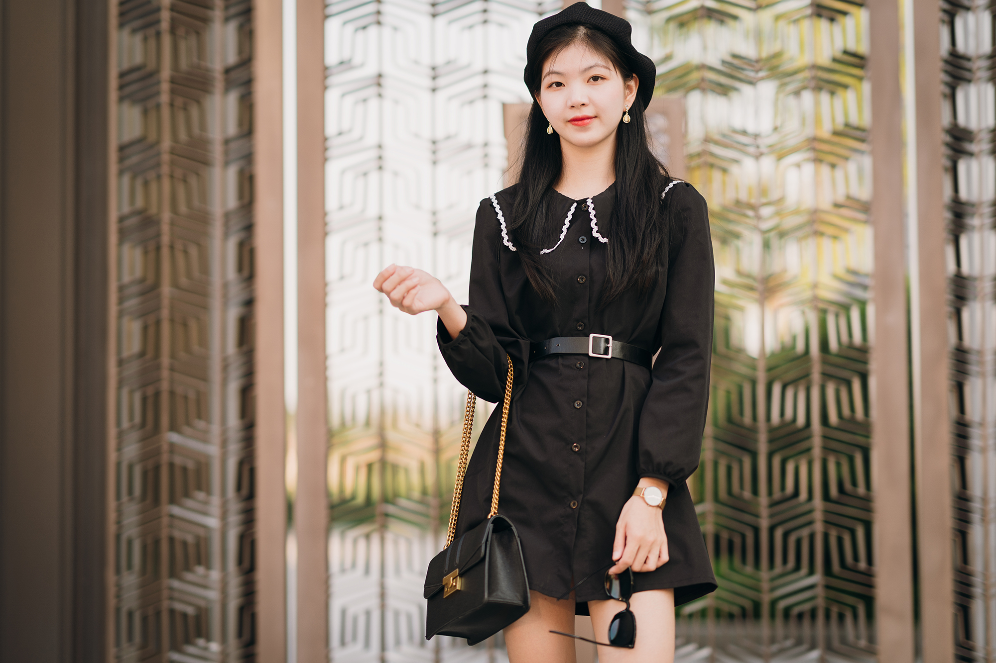 Fashionable girl in the street