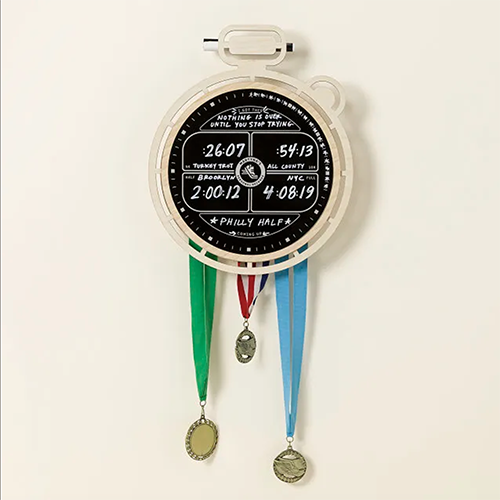 Personalized Runner's Medal Display & PR Board