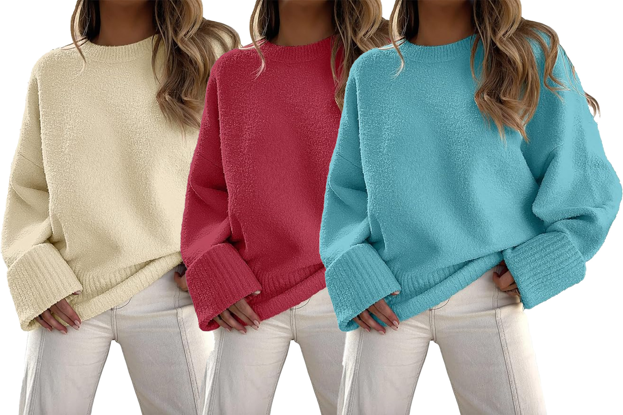 anrabess oversized crewneck sweater