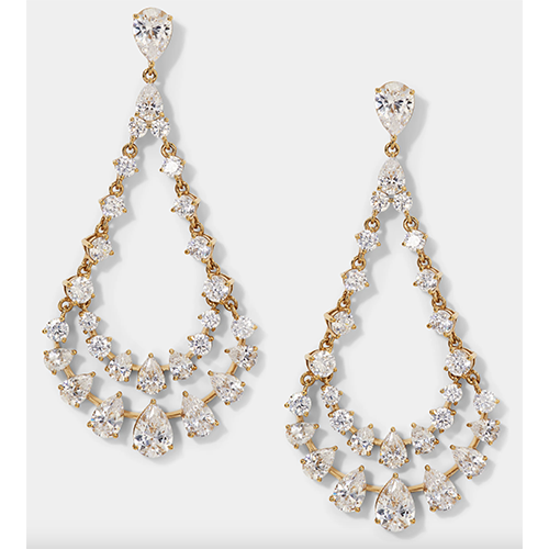 Nadri CZ Swing Drop Earrings