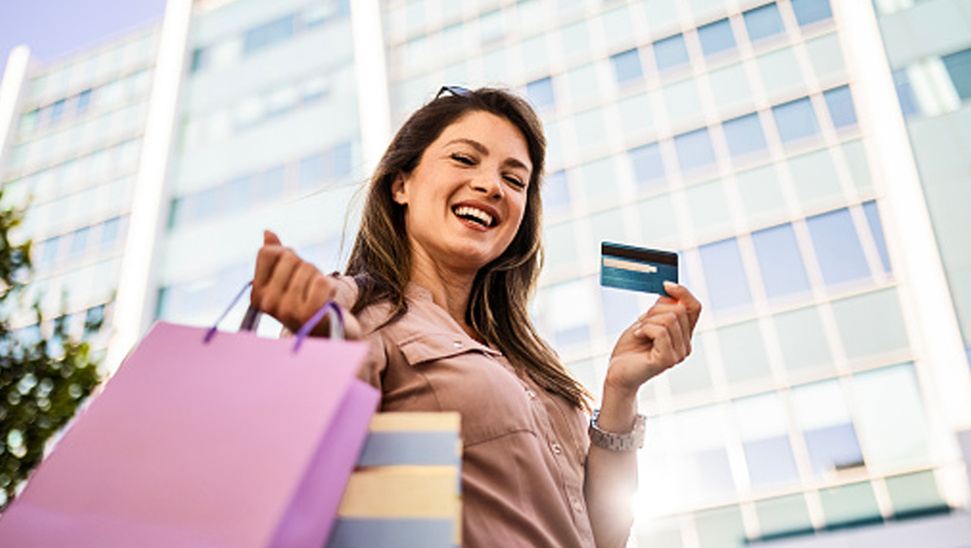 Young woman in shopping