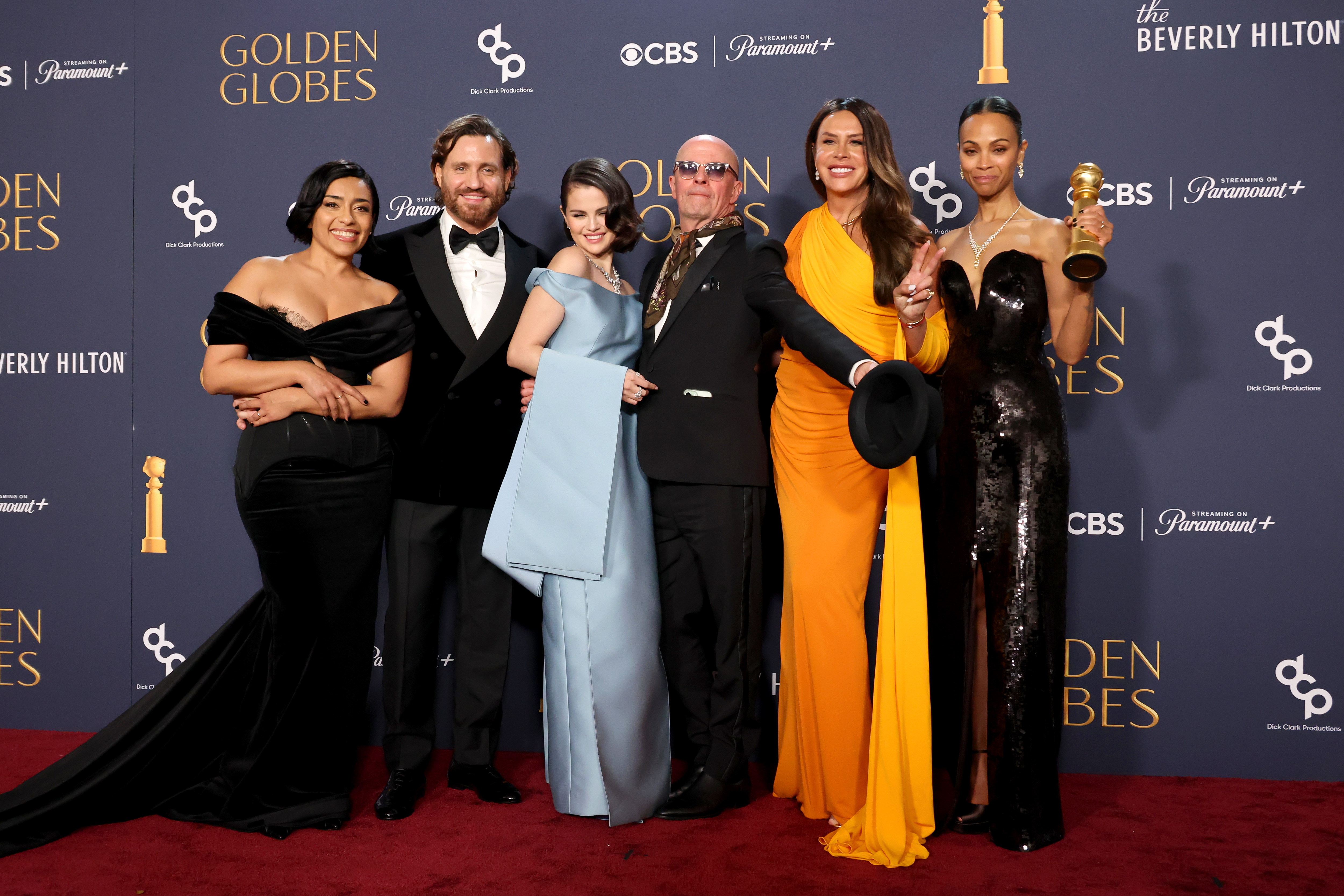 Director y elenco de 'Emilia Pérez'.