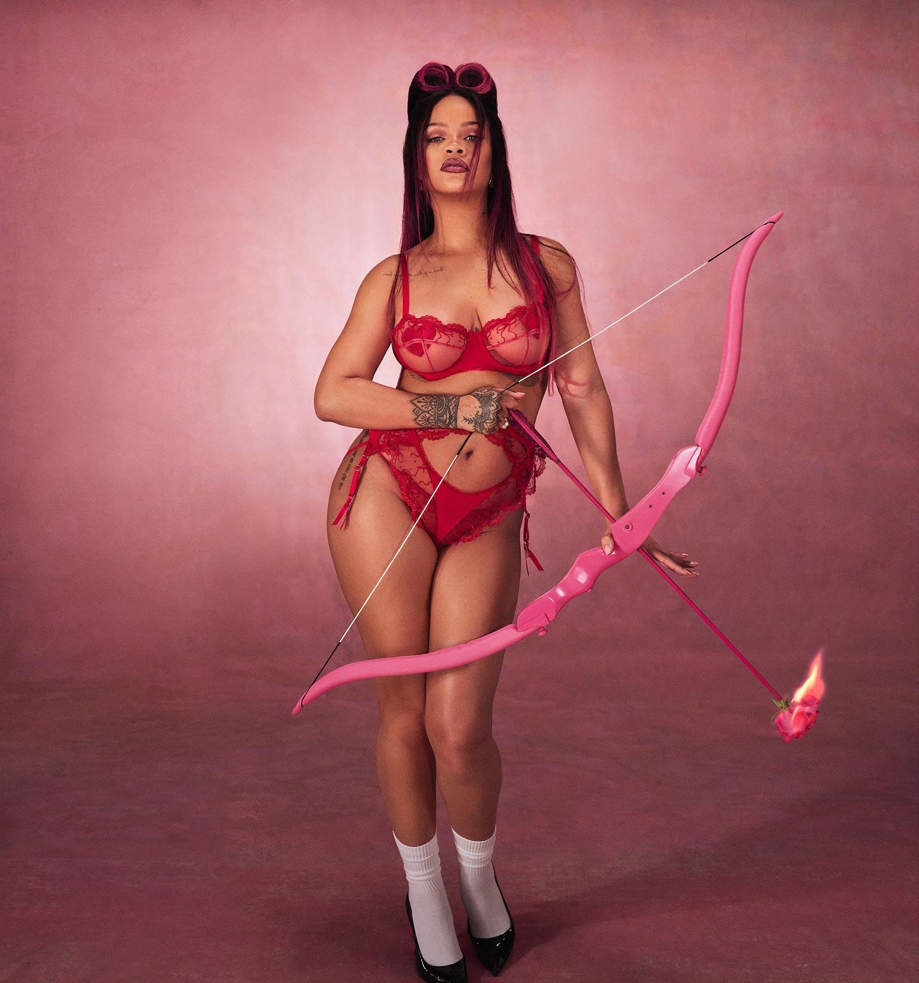 Rihanna Plays Queen Cupid In Racy Lacy Savage x Fenty V Day Campaign