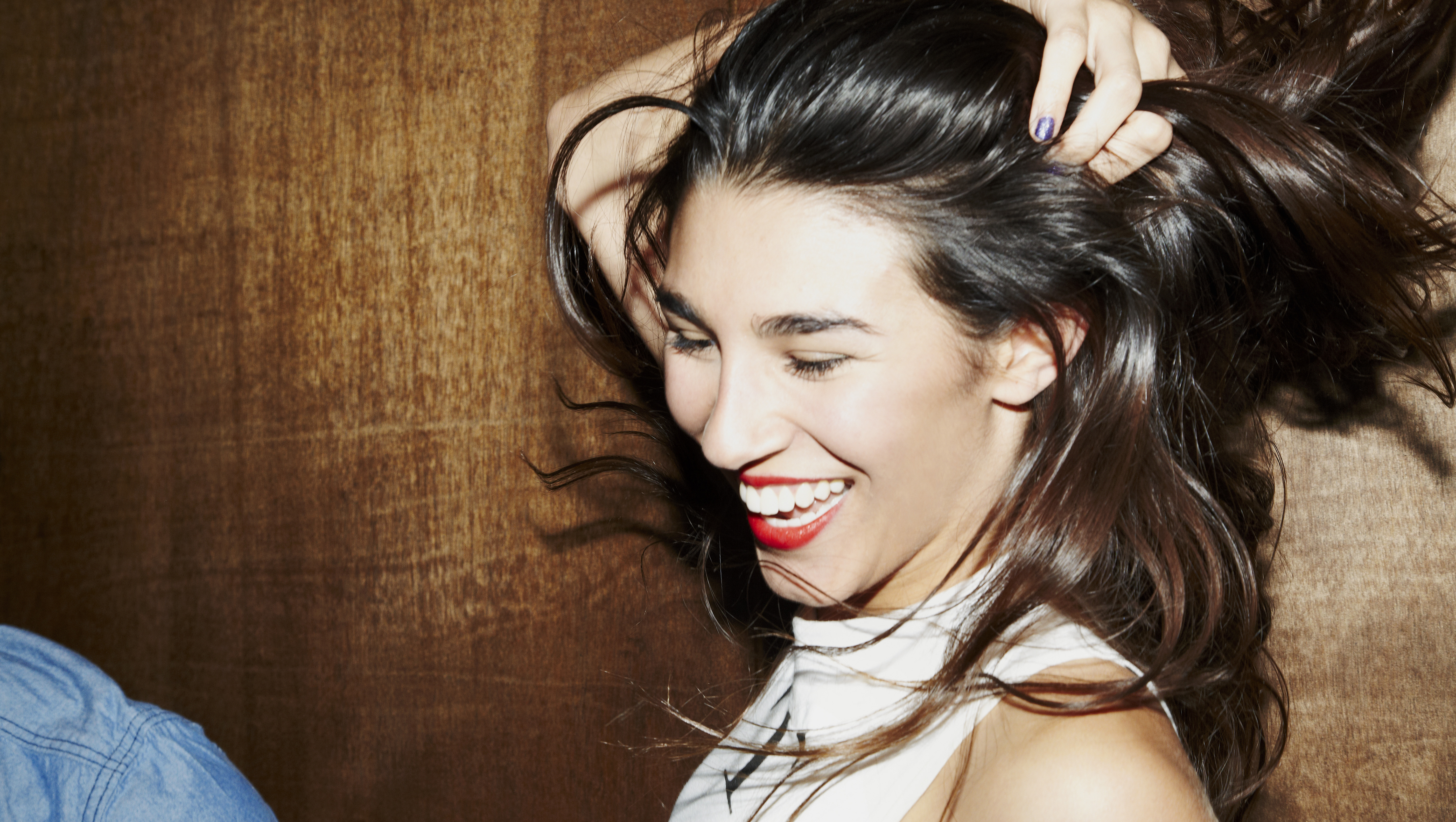 Girl having fun socially