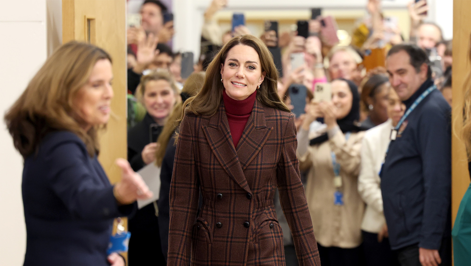 Catherine, Princess of Wales during a visit to The Royal Marsden Hospital on January 14, 2025 in London, England.