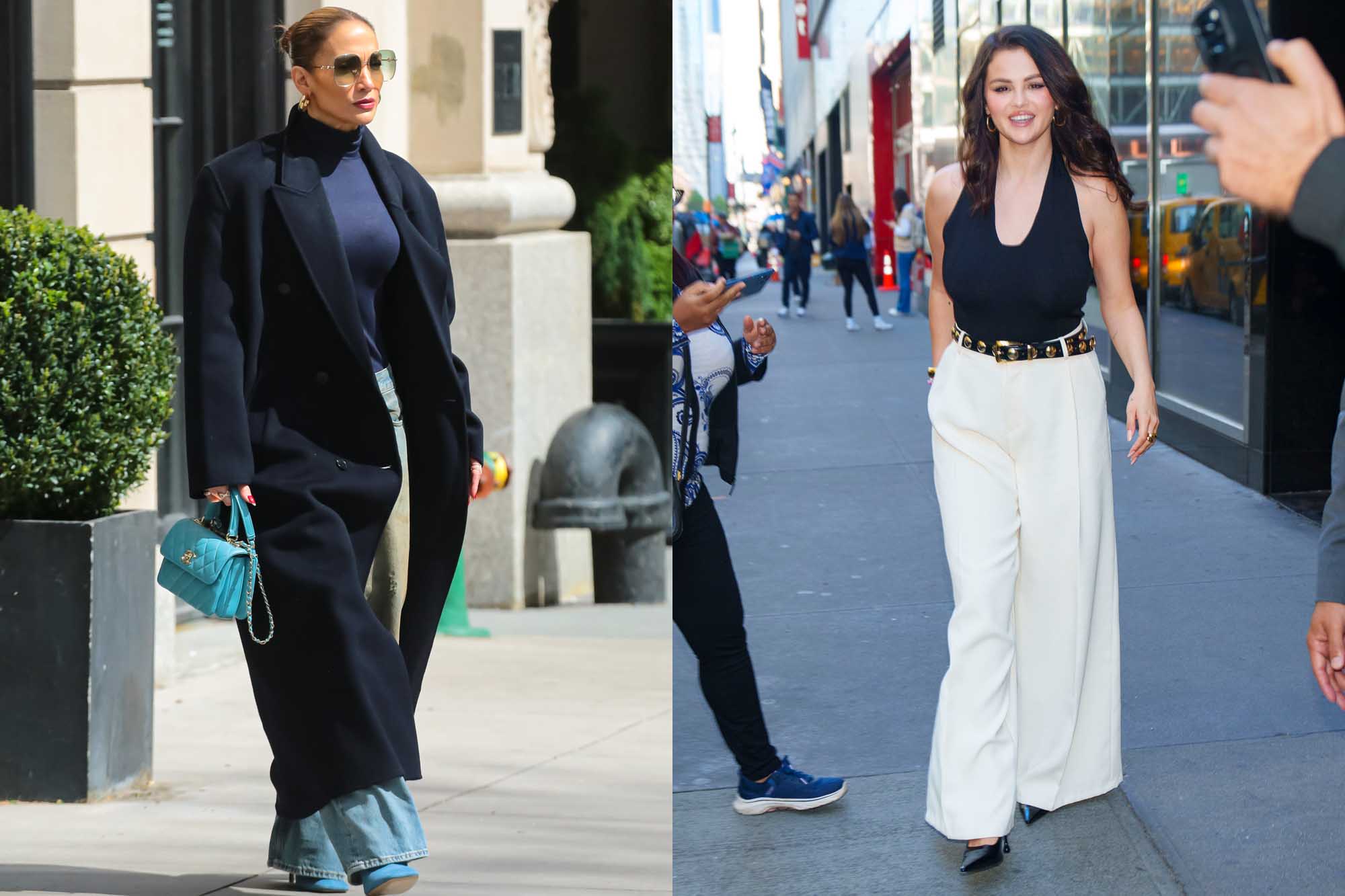 Wide Leg Jeans Pointed Toe Heels