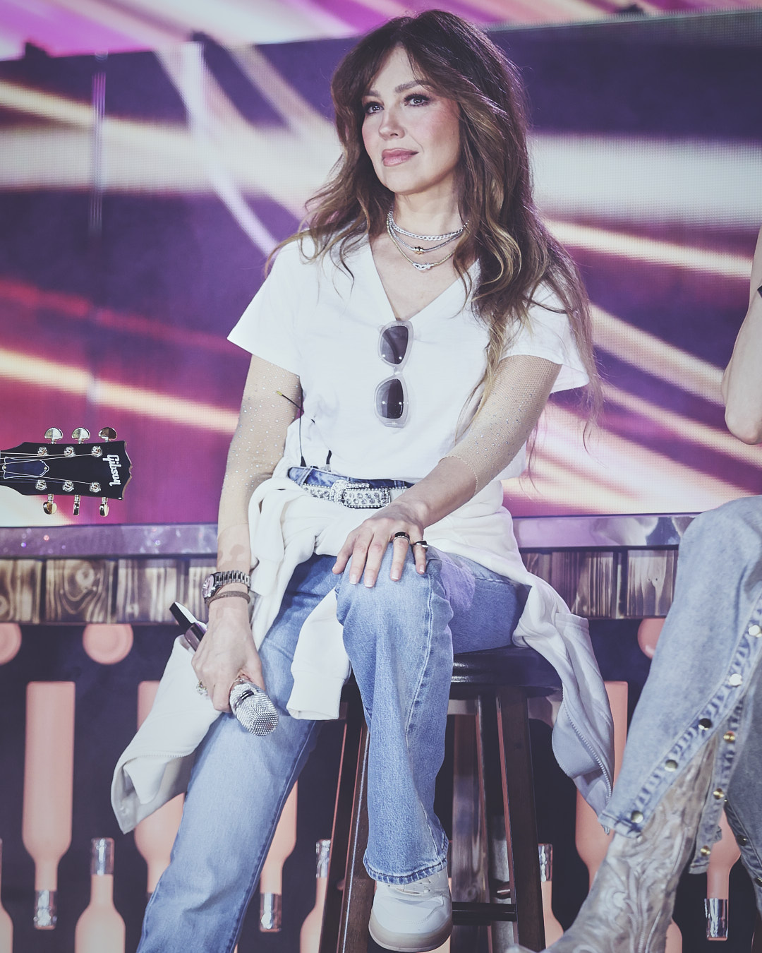 Thalía en los ensayos de Premio Lo Nuestro 2025