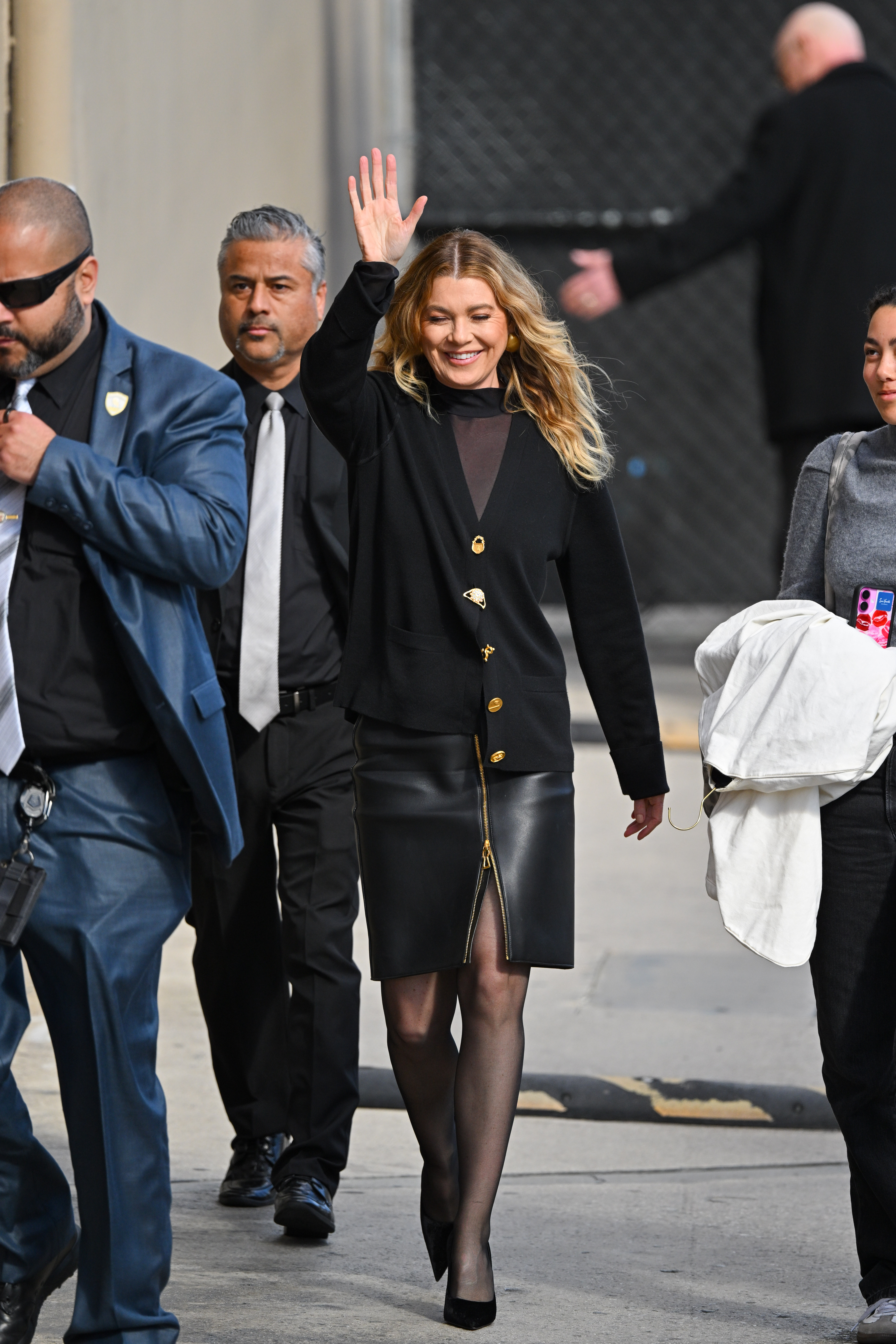 Ellen Pompeo is seen on March 13, 2025 in Los Angeles, California.