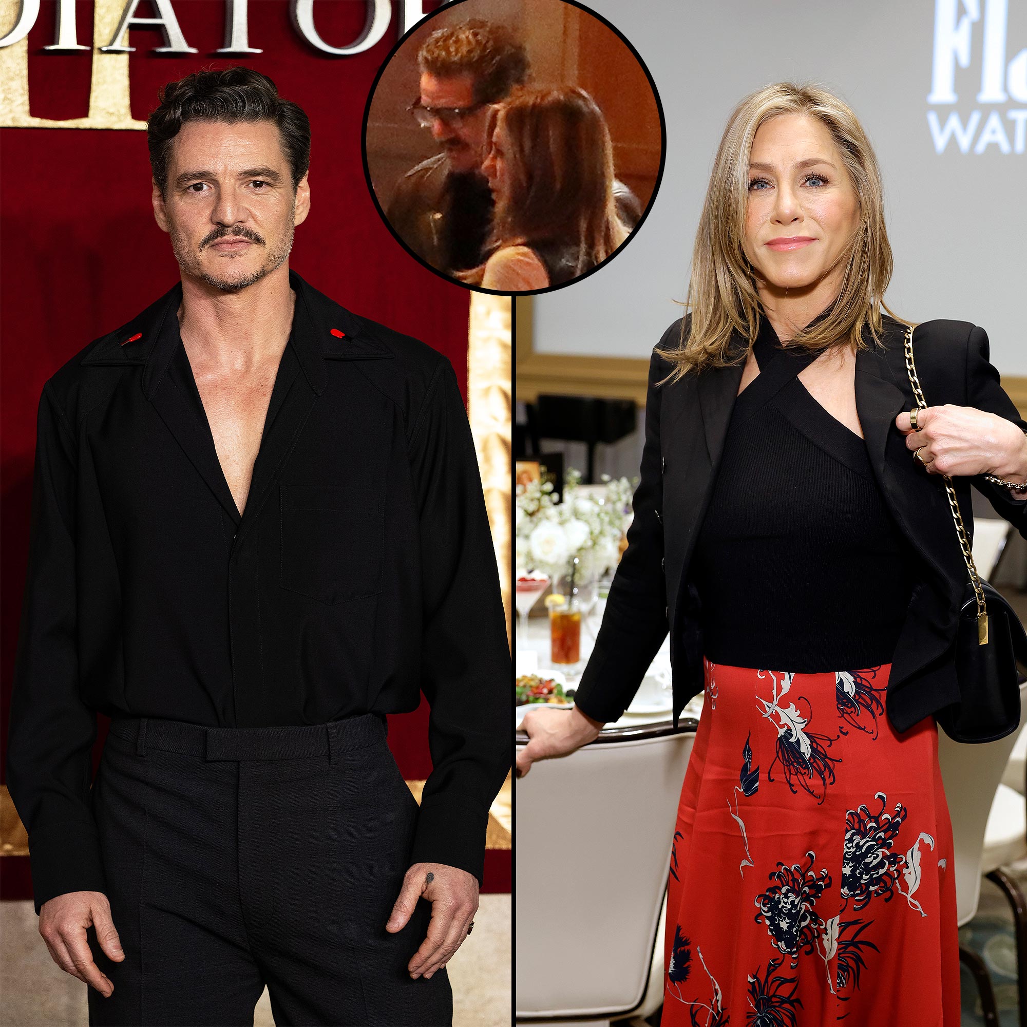 Pedro Pascal and Jennifer Aniston Grab Dinner With Friends