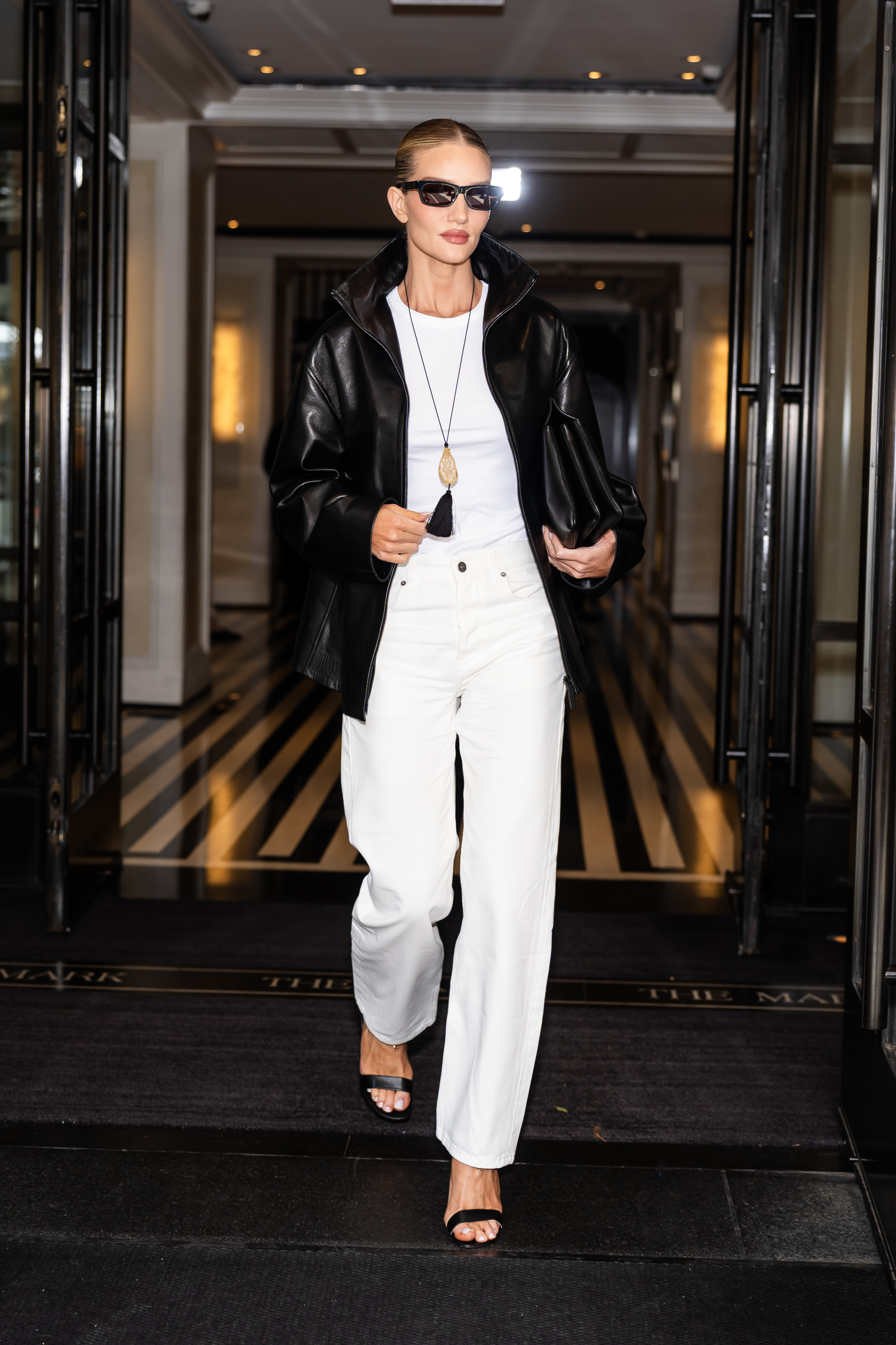 Rose Huntington-Whiteley is seen in the Upper East Side on April 24, 2025 in New York City.