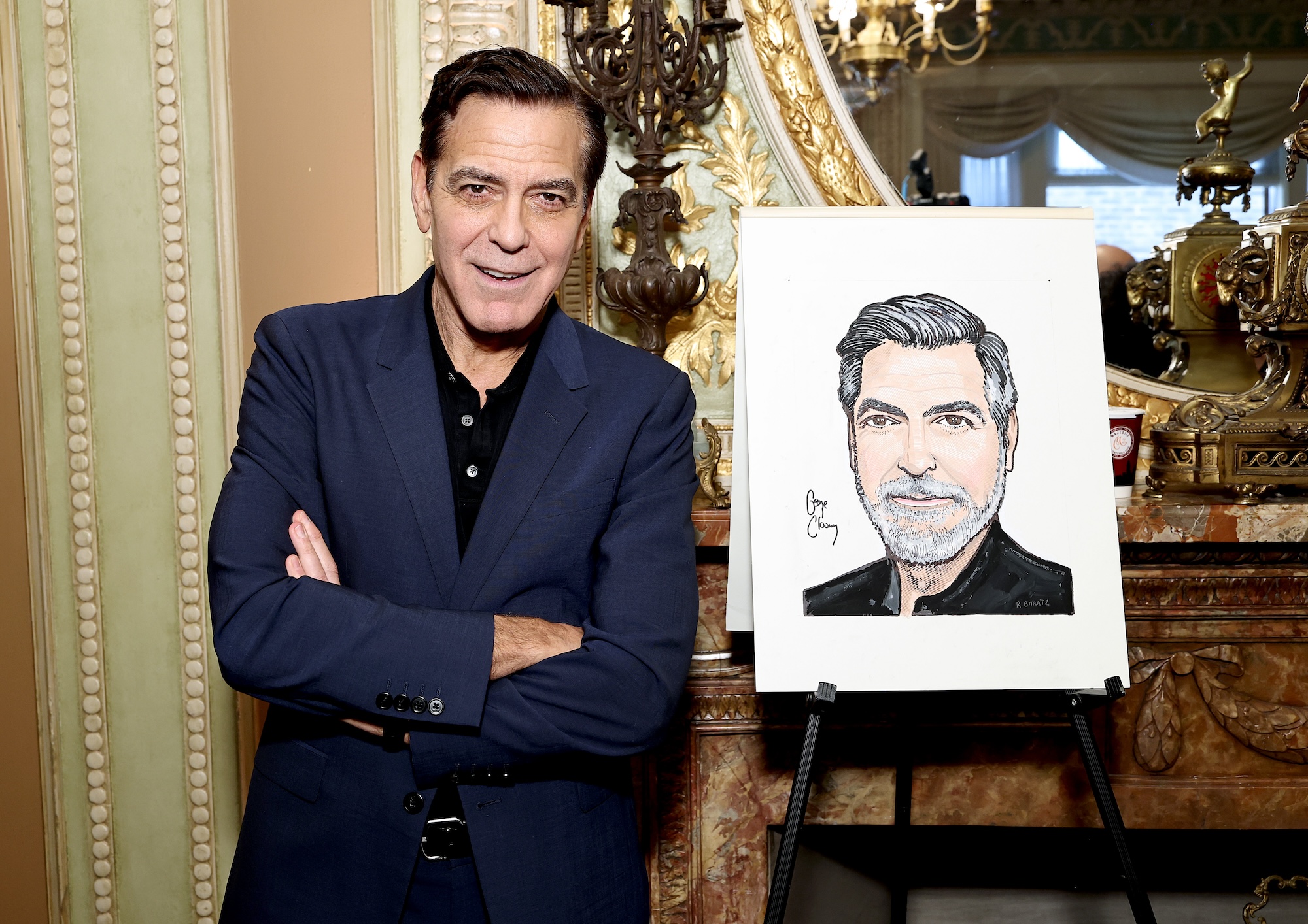 George Clooney Pokes Fun at His Recently Dyed Dark Hair