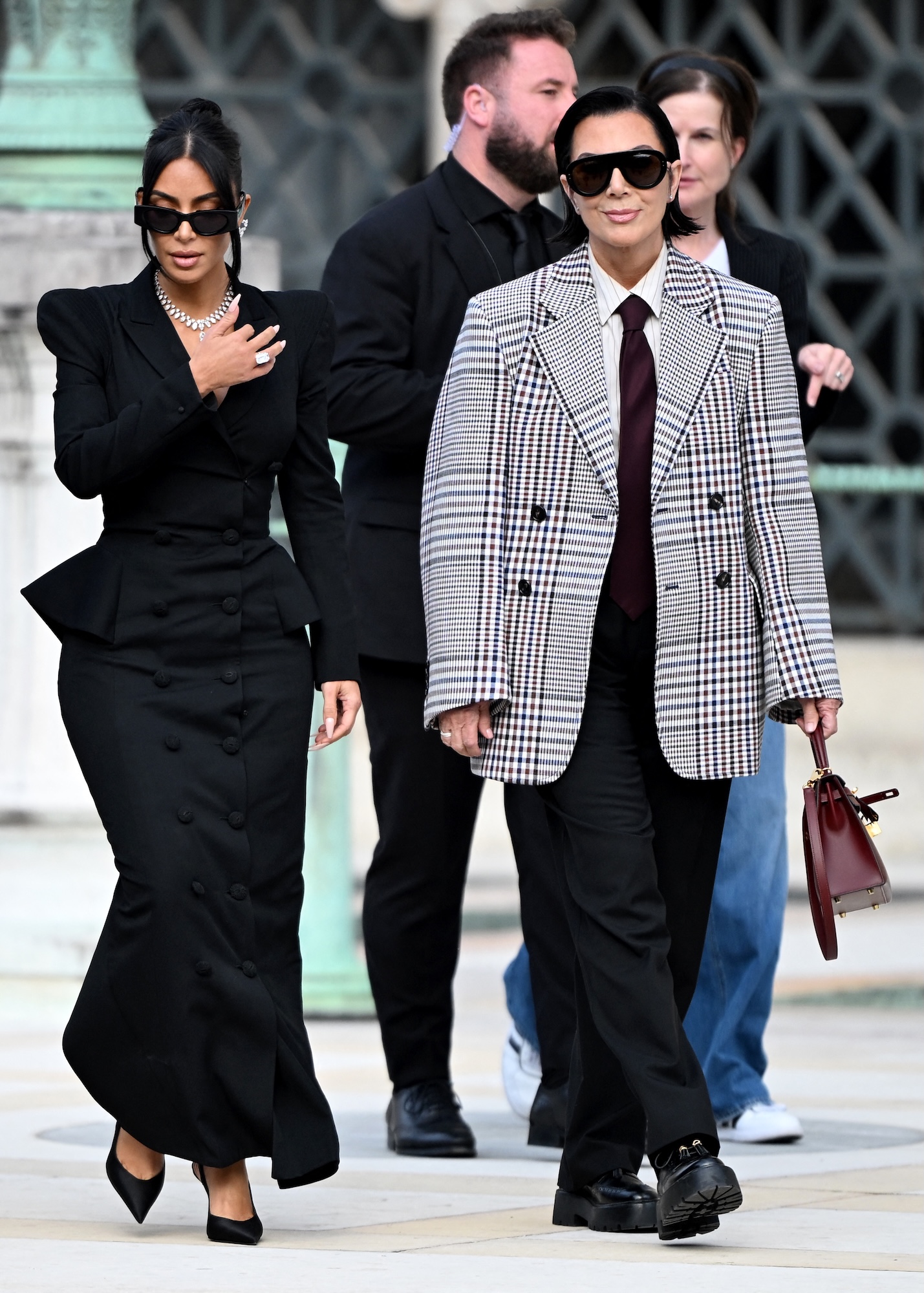 Kim Kardashian Drips in Diamonds and Feathers During Paris Trial