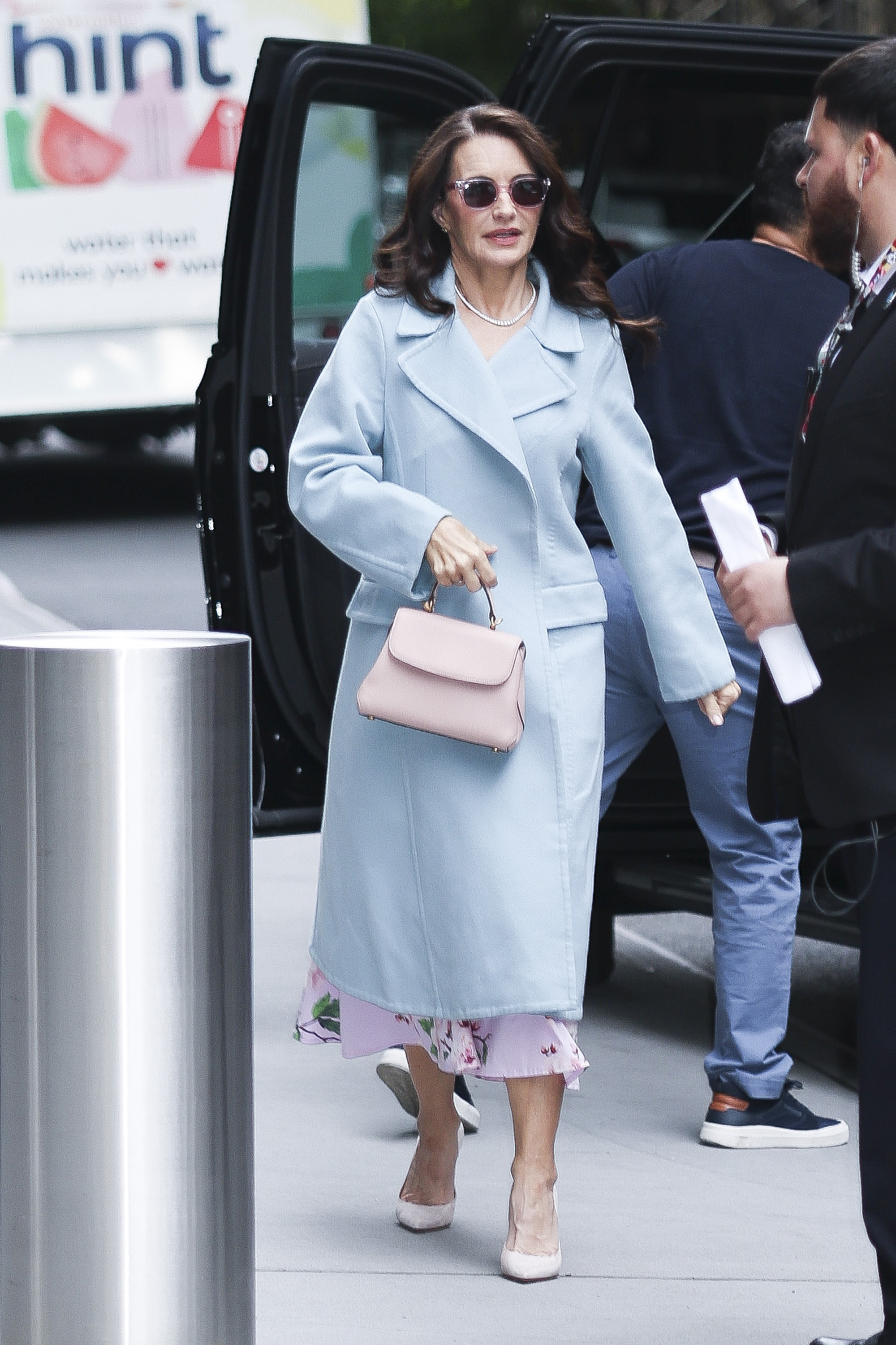 Kristin Davis arriving to "The View" on May 21, 2025 in New York City.