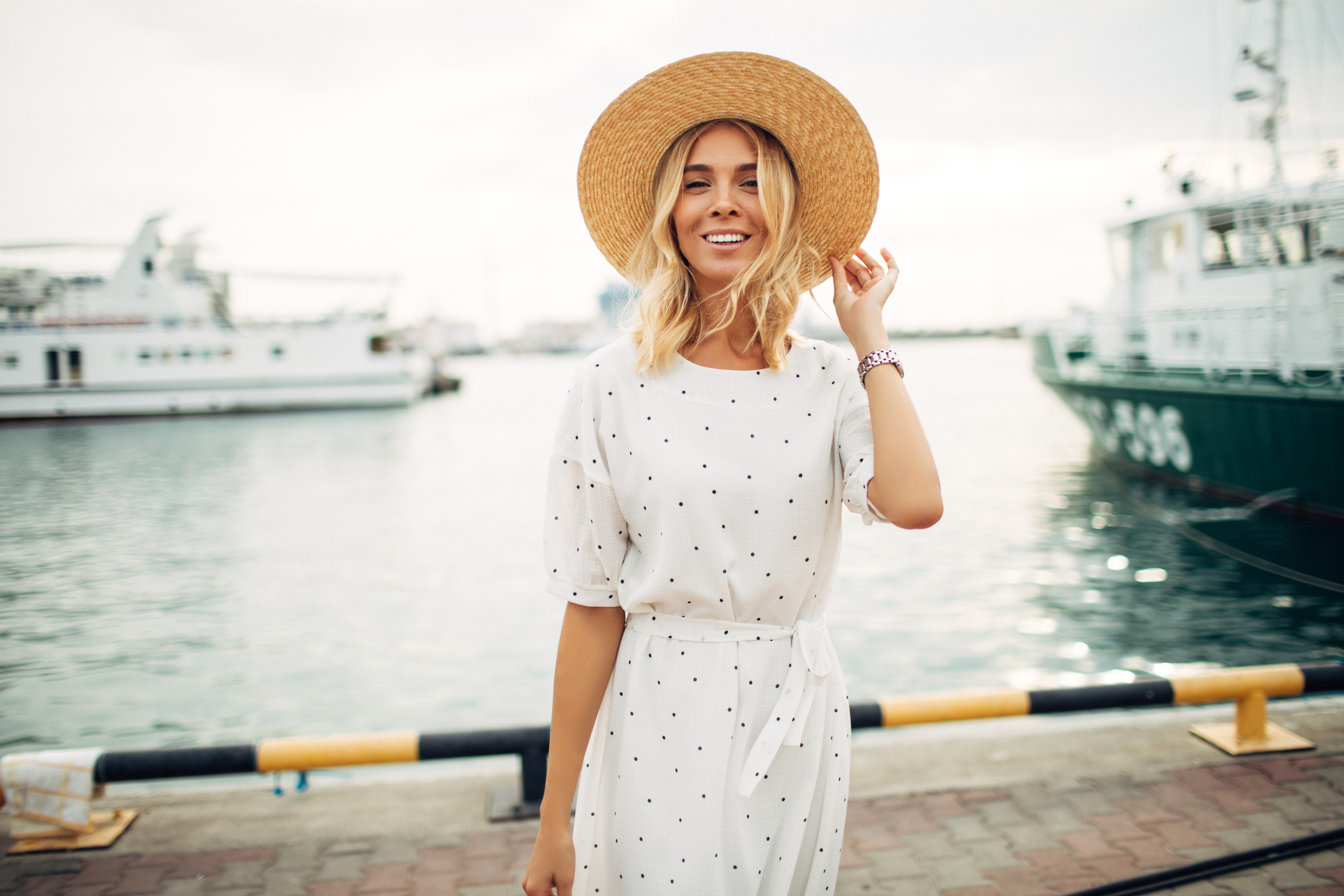 Woman at the marina