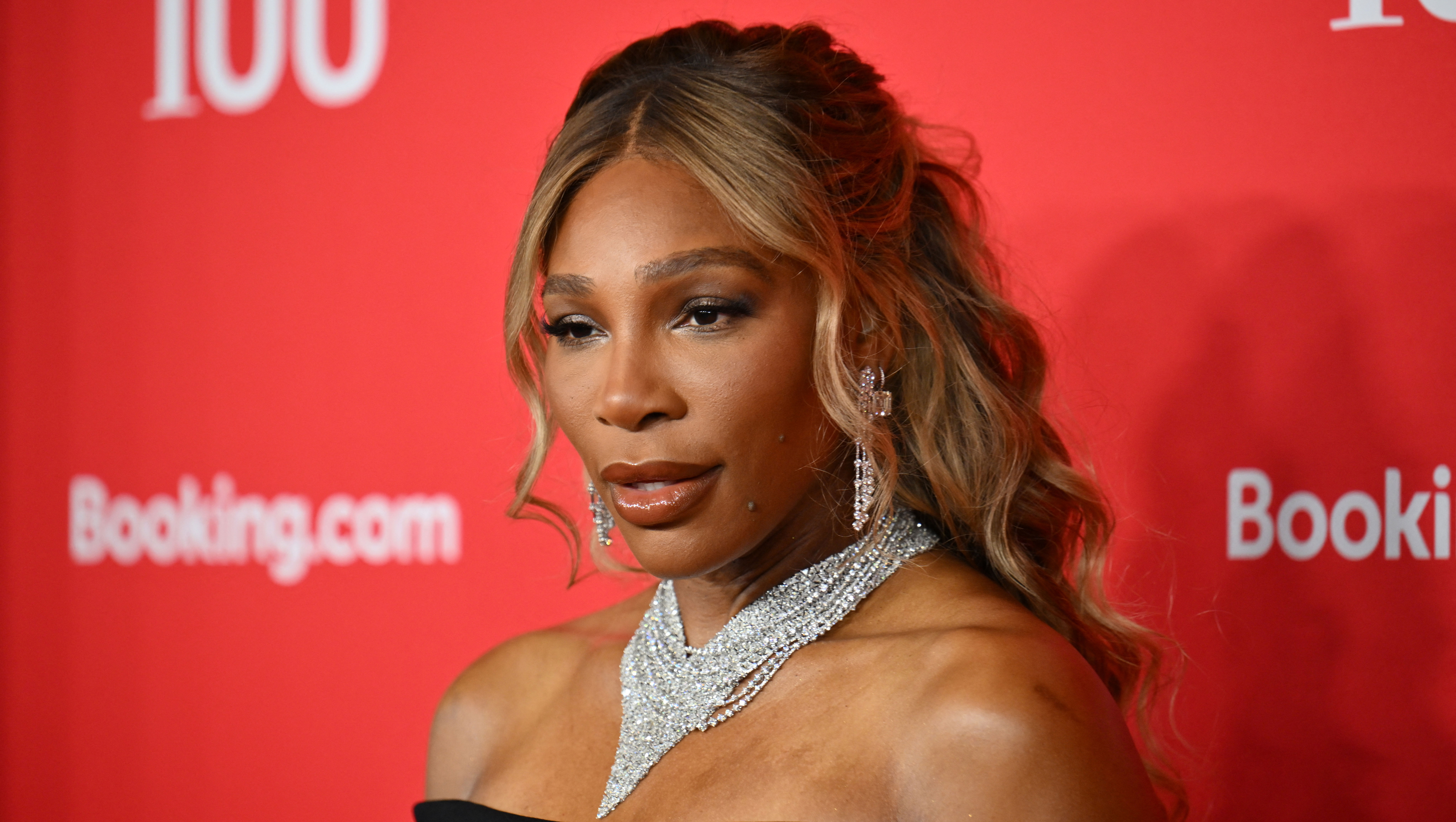 US former tennis player Serena Williams attends the 2025 TIME100 gala at The Jazz at Lincoln Center in New York, April 24, 2025. TIME's annual TIME100 Next list recognizes 100 individuals who are defining the next generation of leadership Artists, Phenoms, Leaders, Advocates and Innovators poised to make the climb and in doing so, make history. (Photo by ANGELA WEISS / AFP) (Photo by ANGELA WEISS/AFP via Getty Images)