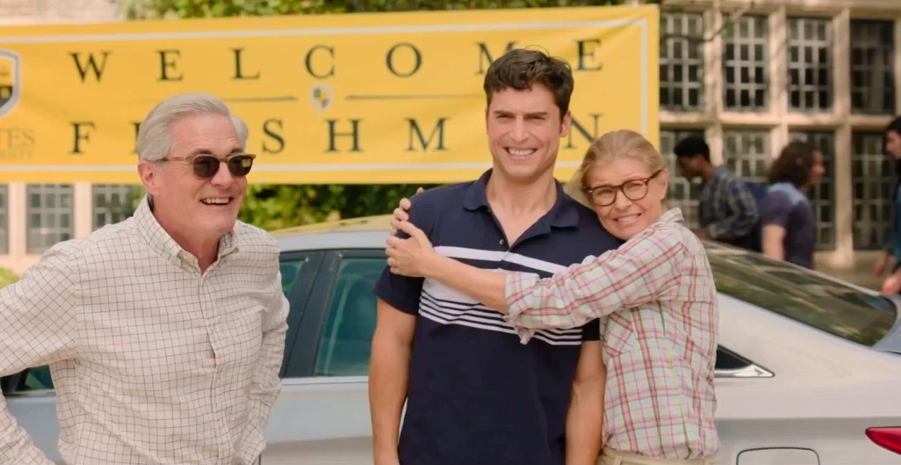 A mom hugs her son in 'Overcompensating.'