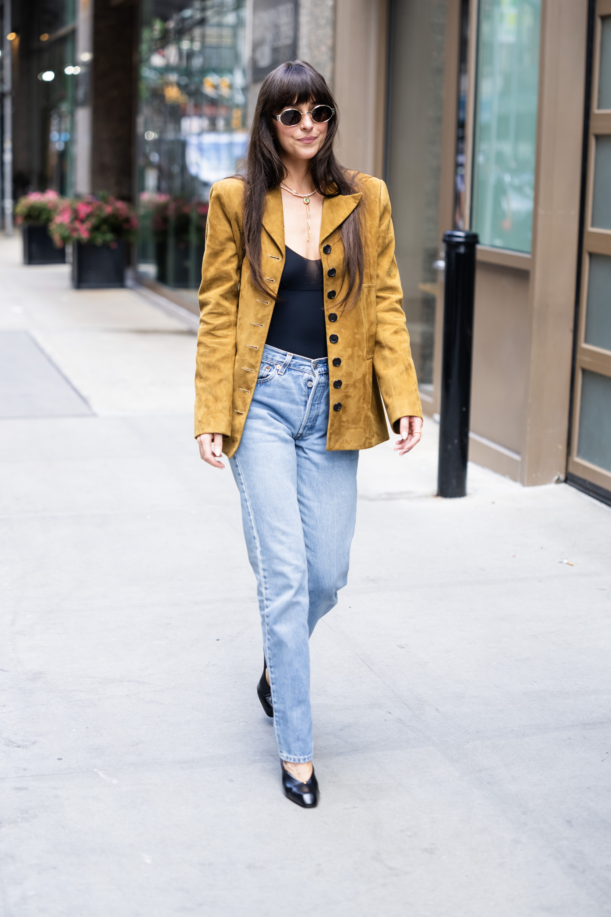 Dakota Johnson is seen in Midtown on May 30, 2025 in New York City.