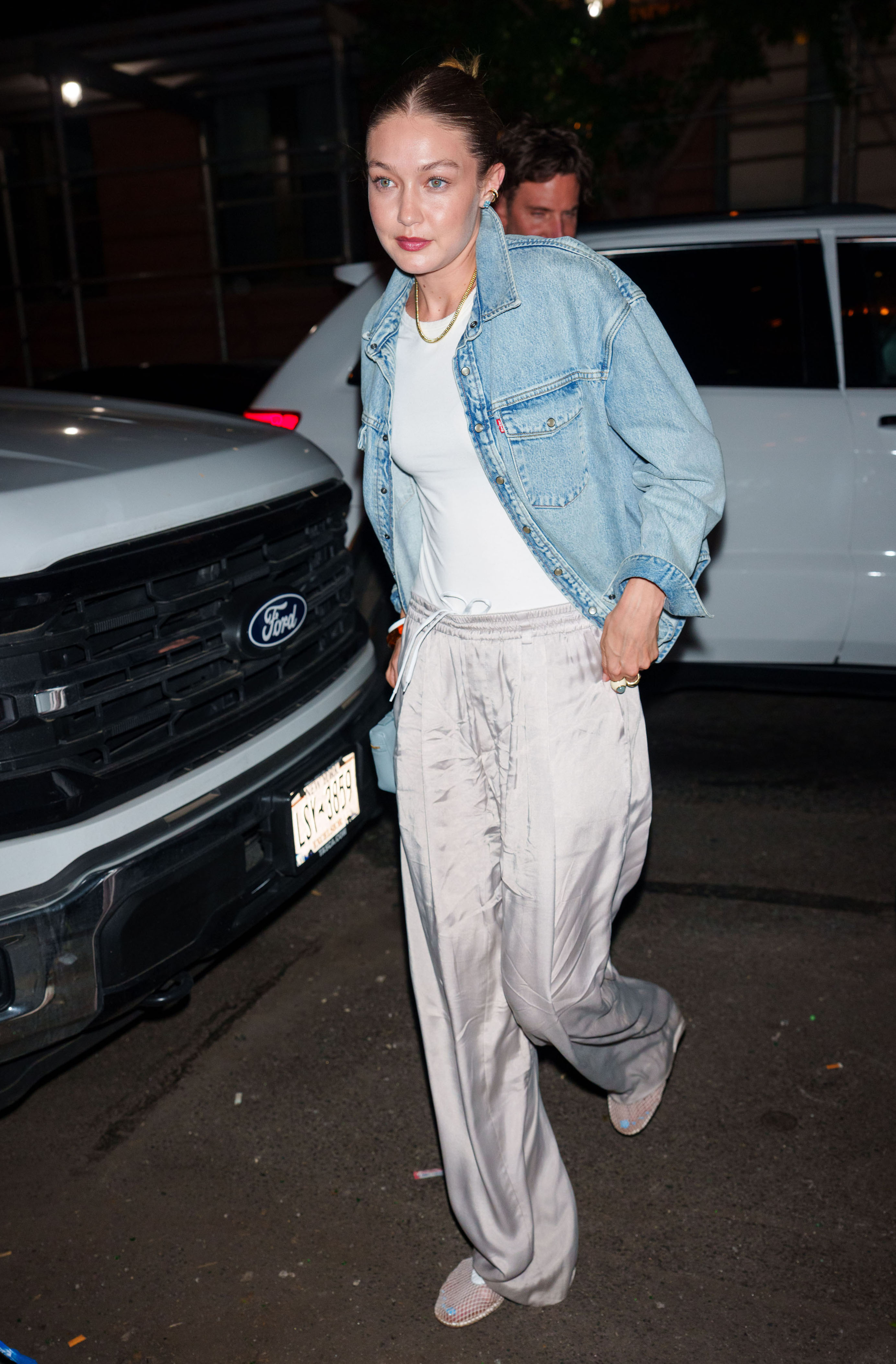 Gigi Hadid are seen on June 13, 2025 in New York City.