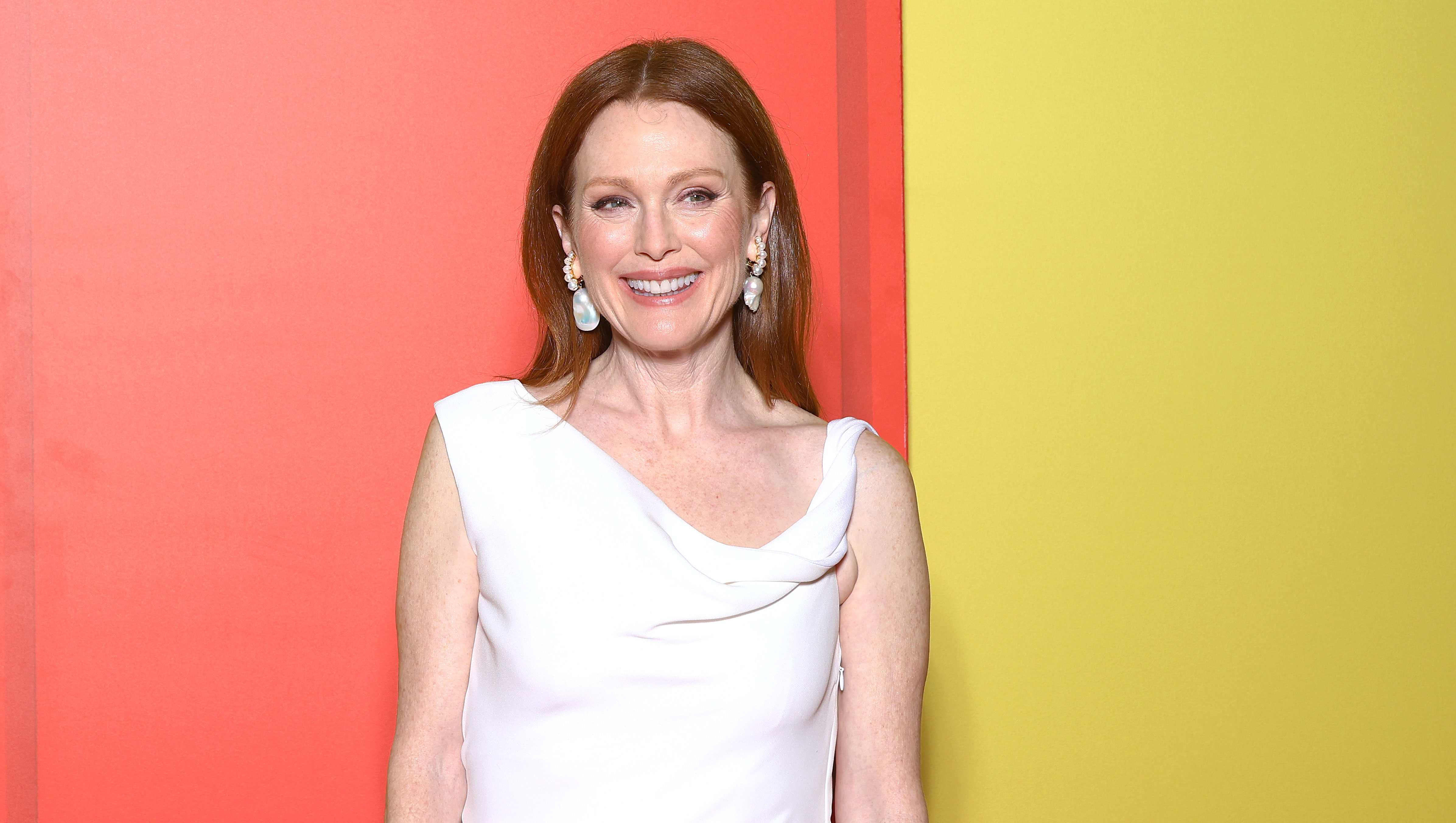 PARIS, FRANCE - DECEMBER 16: Julianne Moore attends the "The Room Next Door" Premiere at Pathe Palace on December 16, 2024 in Paris, France. (Photo by Marc Piasecki/WireImage)