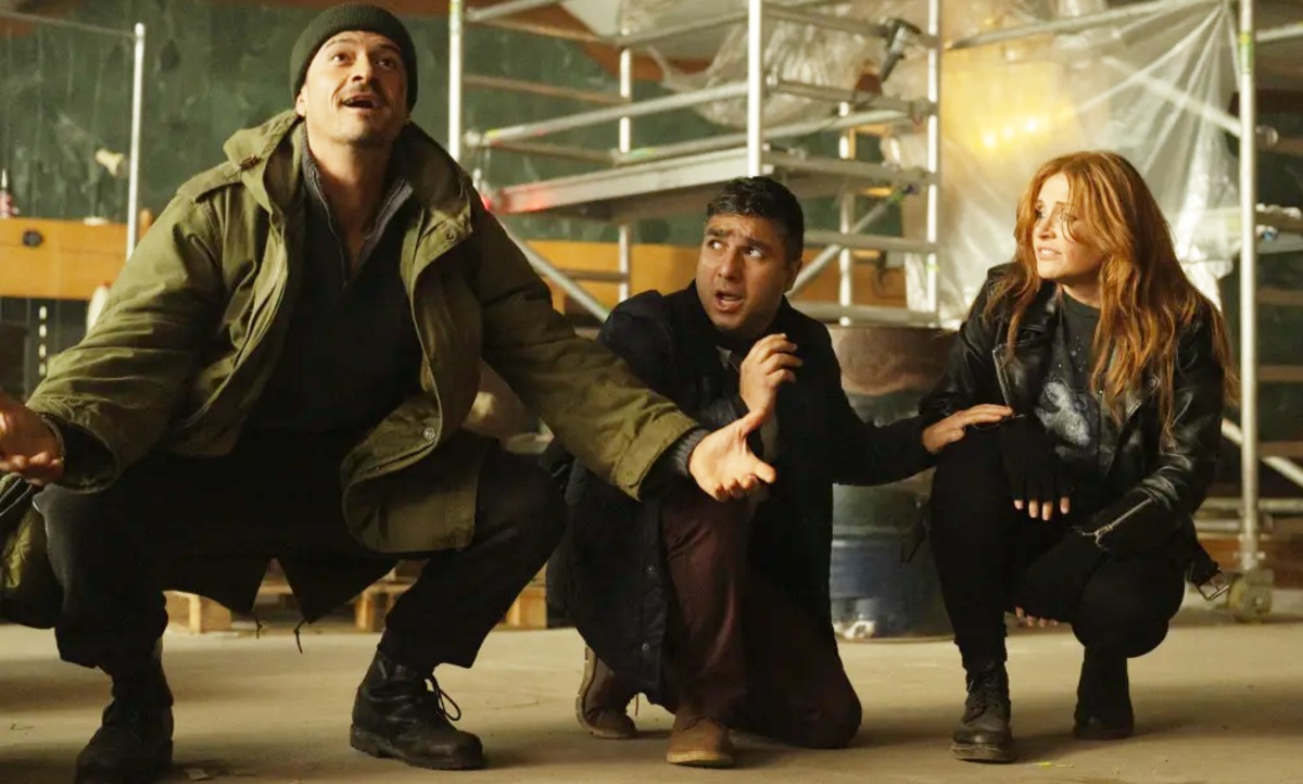 Orlando Bloom, Nick Mohammed and Bryce Dallas Howard in Deep Cover