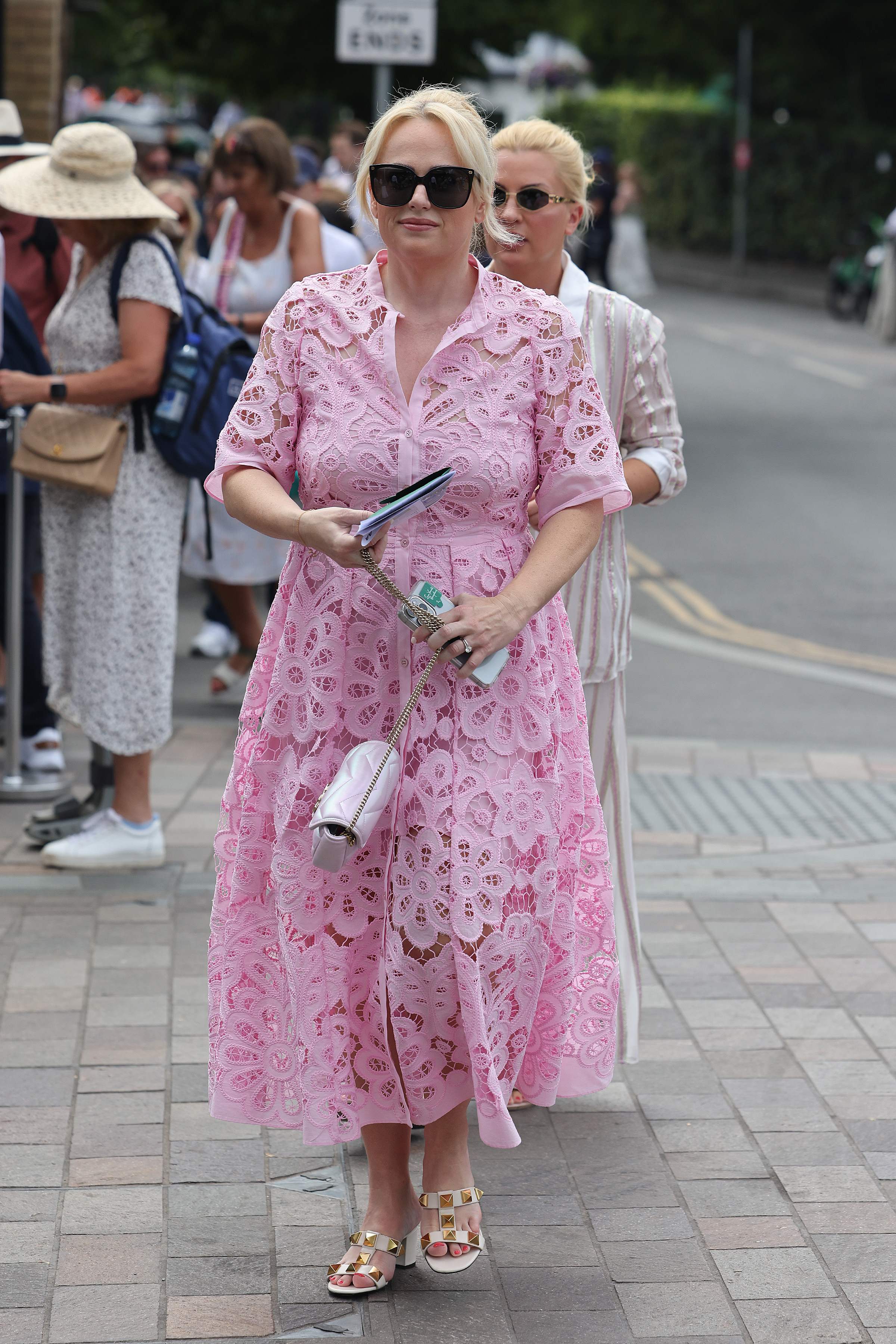 Rebel Wilson attends day two of the Wimbledon Tennis Championships at All England Lawn Tennis and Croquet Club on July 01, 2025 in London, England.