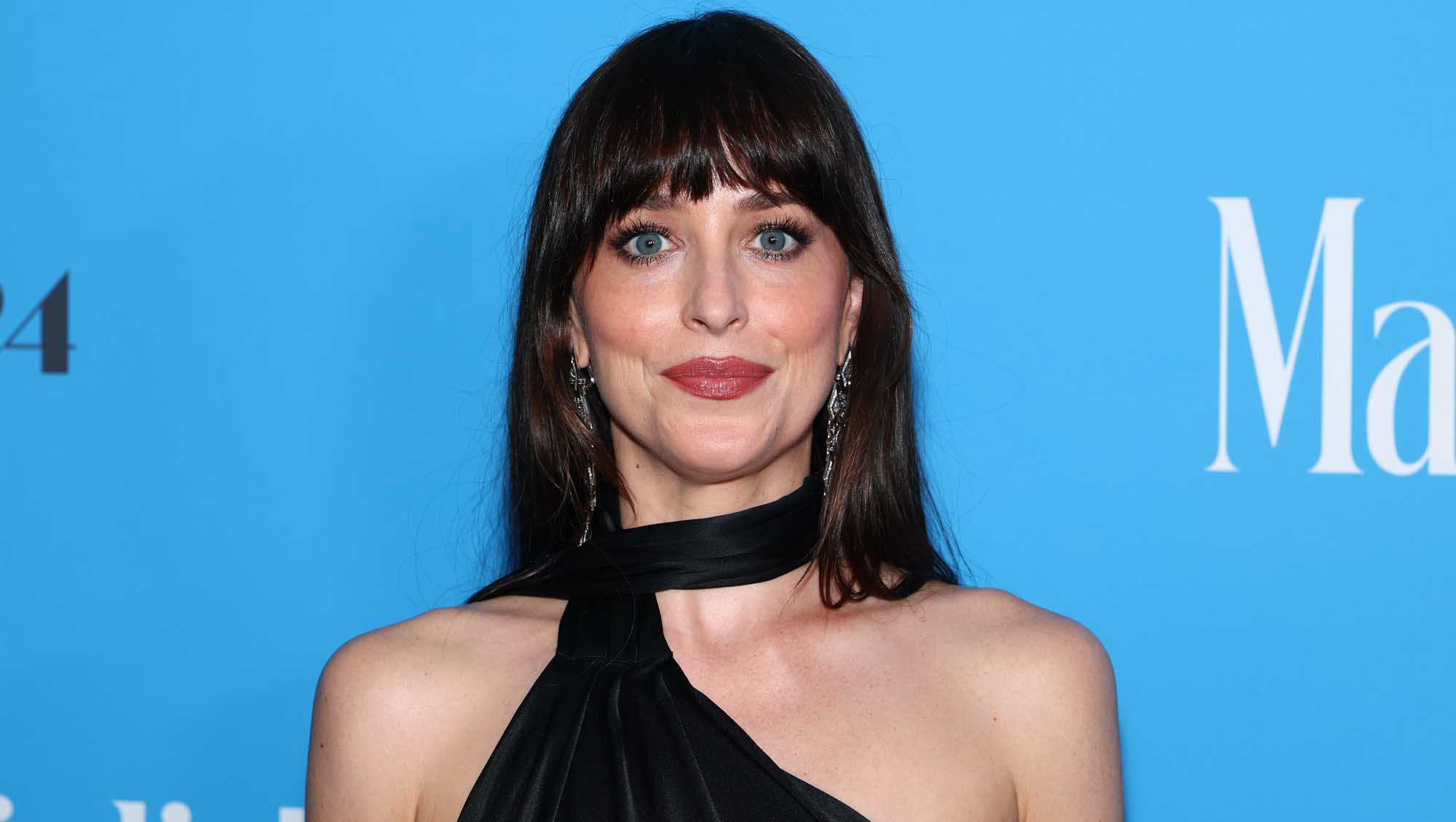 Dakota Johnson Silk Skirt