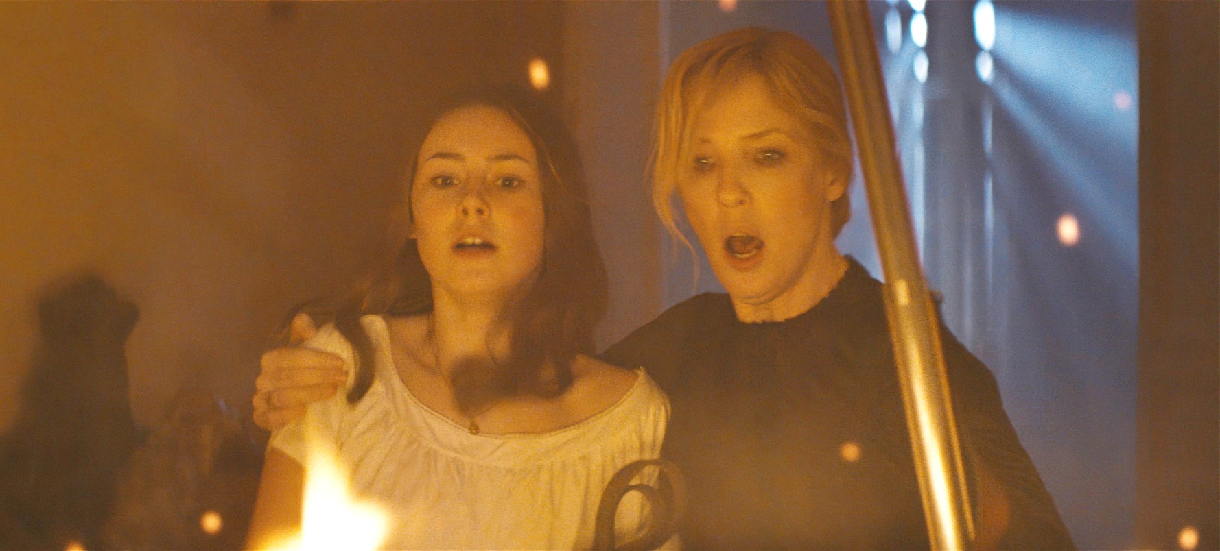 Amelia Crouch and Kelly Reilly in The Cursed