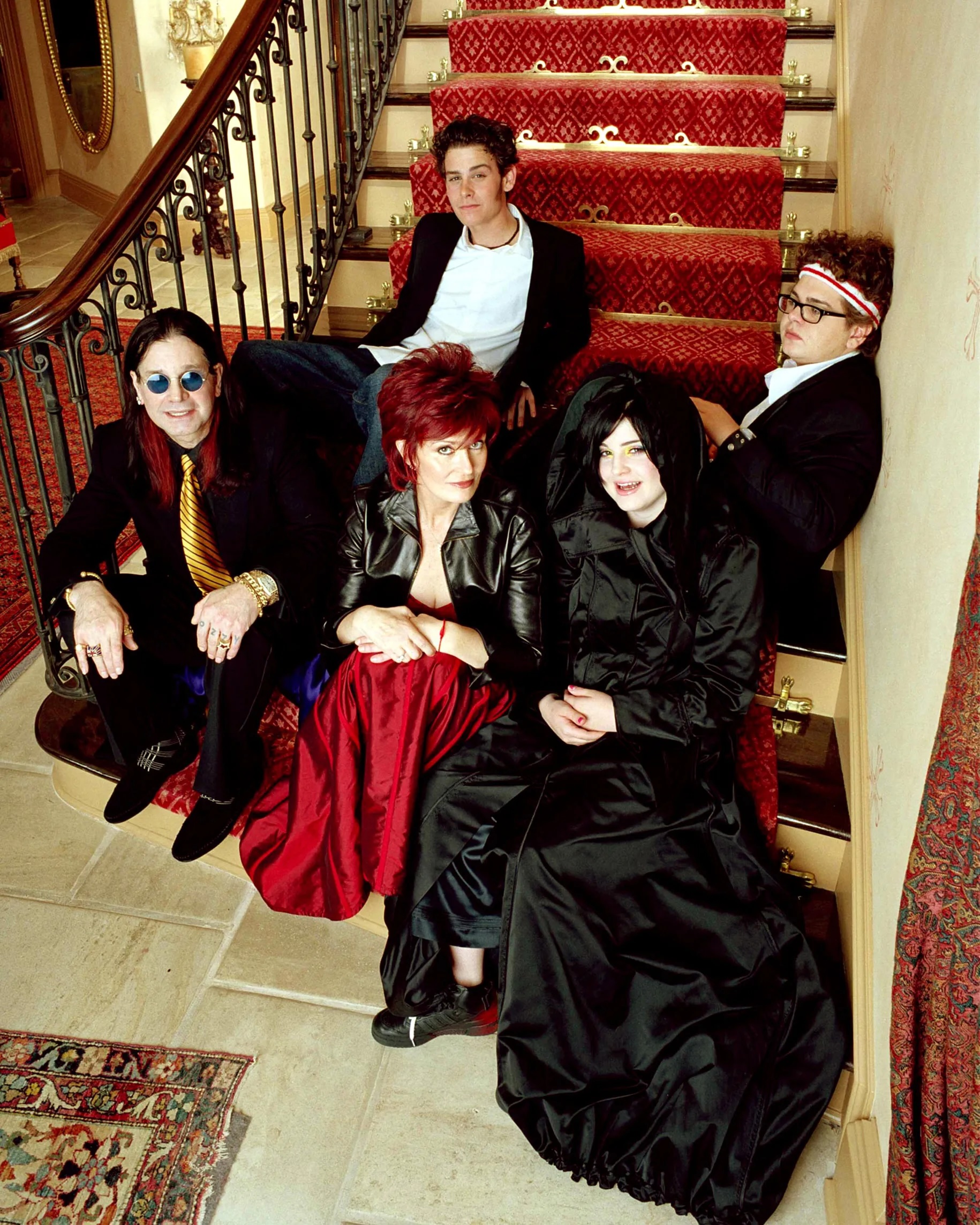 From left: Ozzy Osbourne, Robert Marcato, Sharon Osbourne, Kelly Osbourne and Jack Osbourne