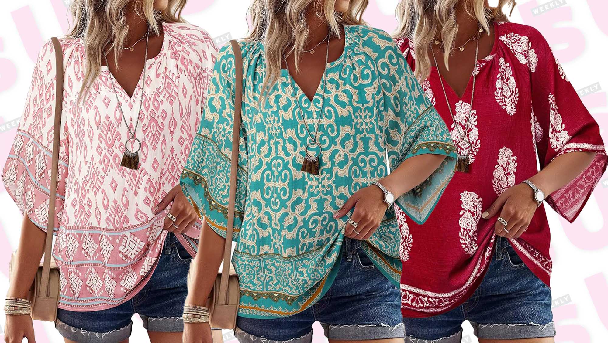 Three-Quarter-Sleeve Blouse