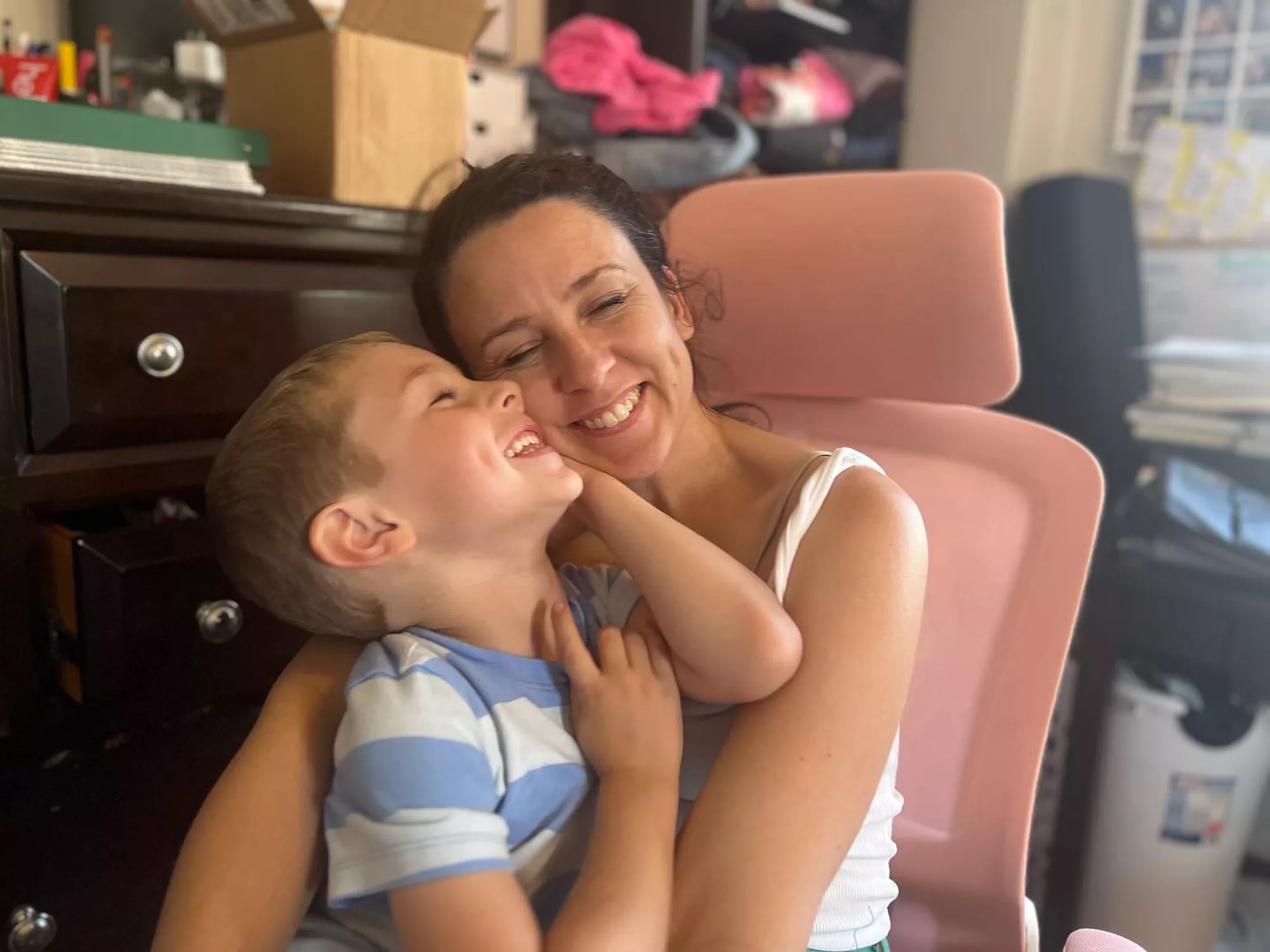 Ms Rachel Curses in front of Son